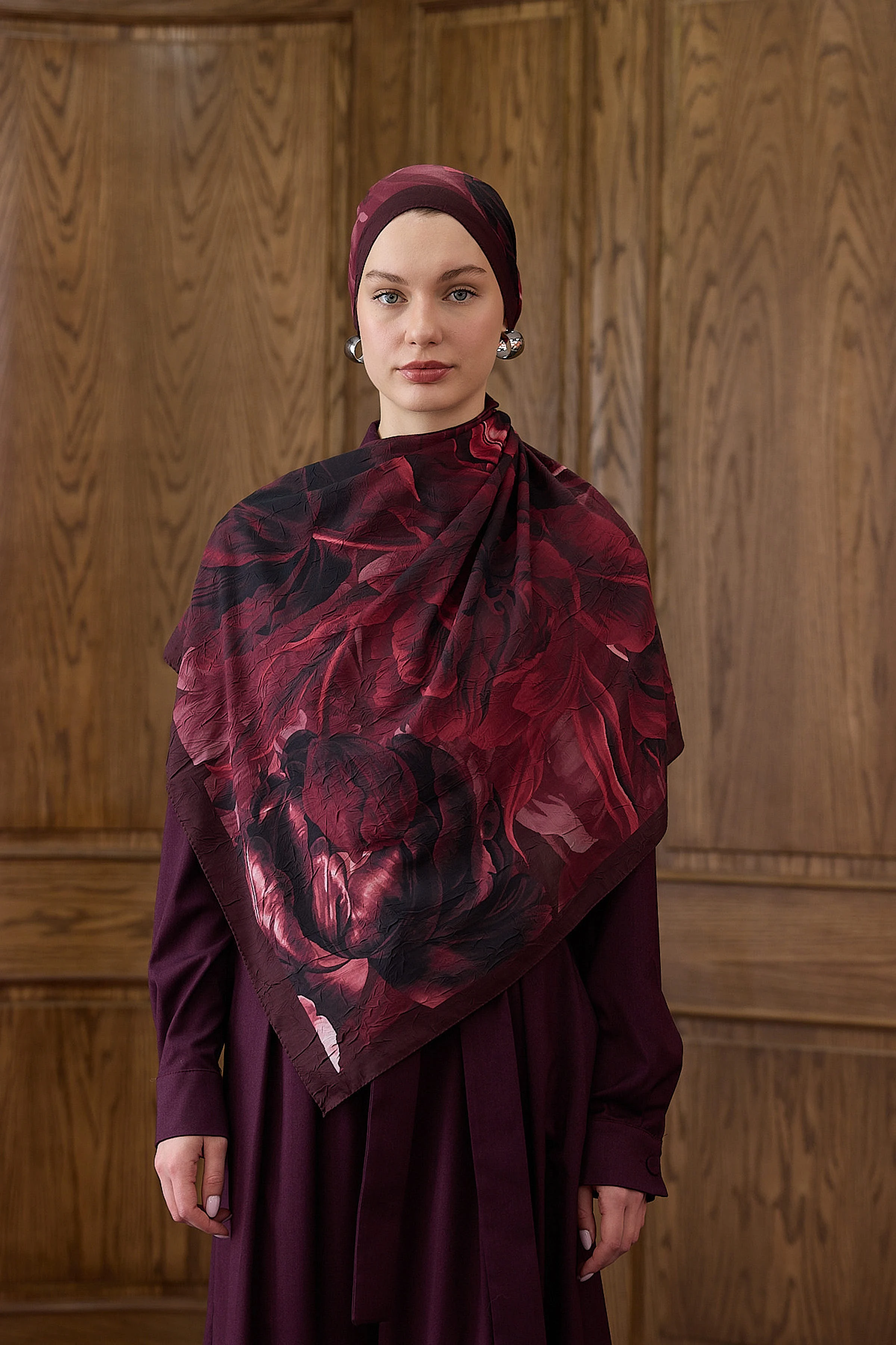 Bambu Kraş Şal 7009 - Bordo