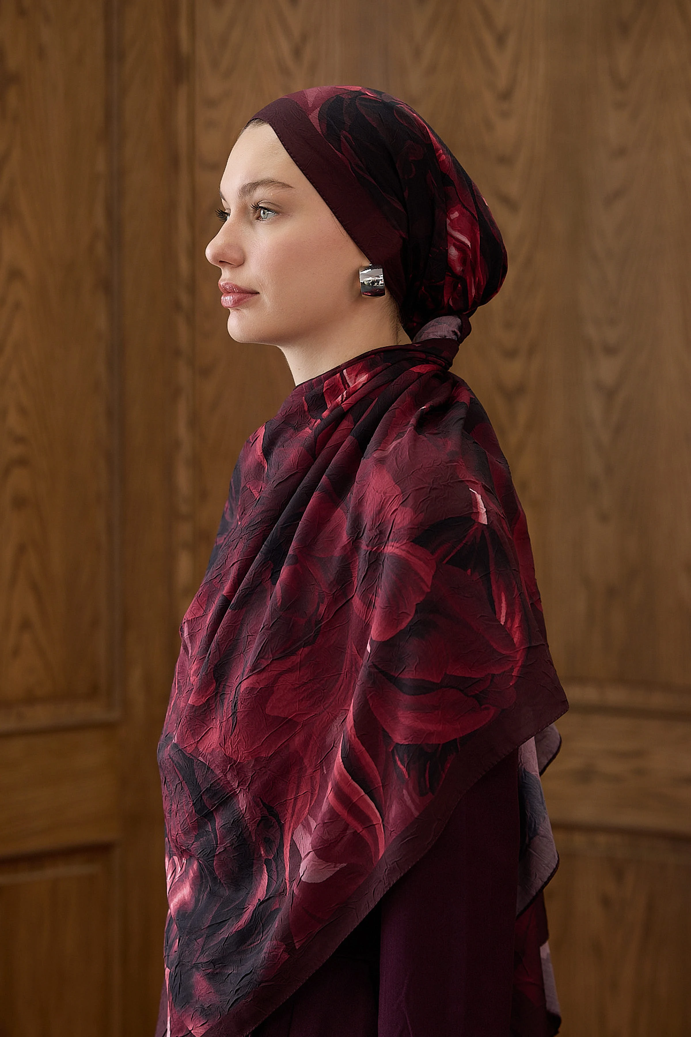 Bambu Kraş Şal 7009 - Bordo