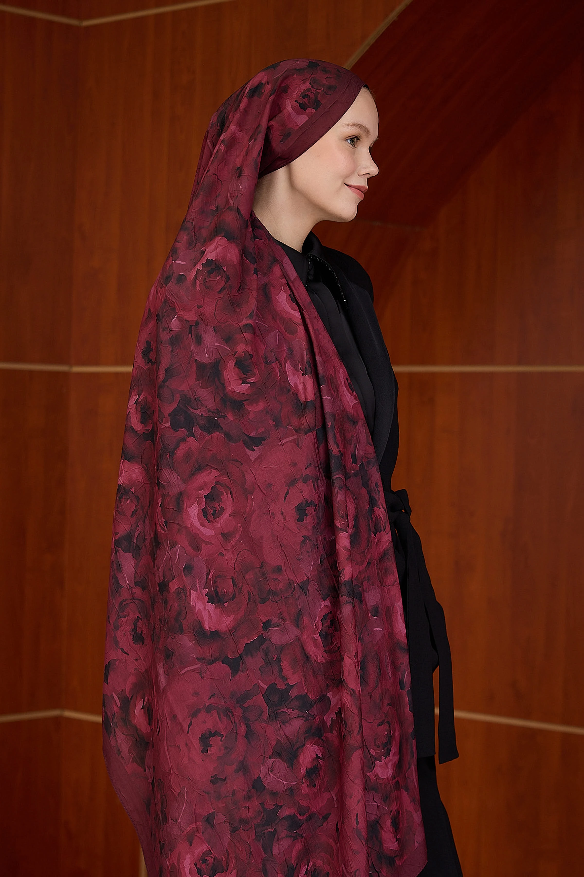 Bambu Kraş Şal 7007 - Bordo