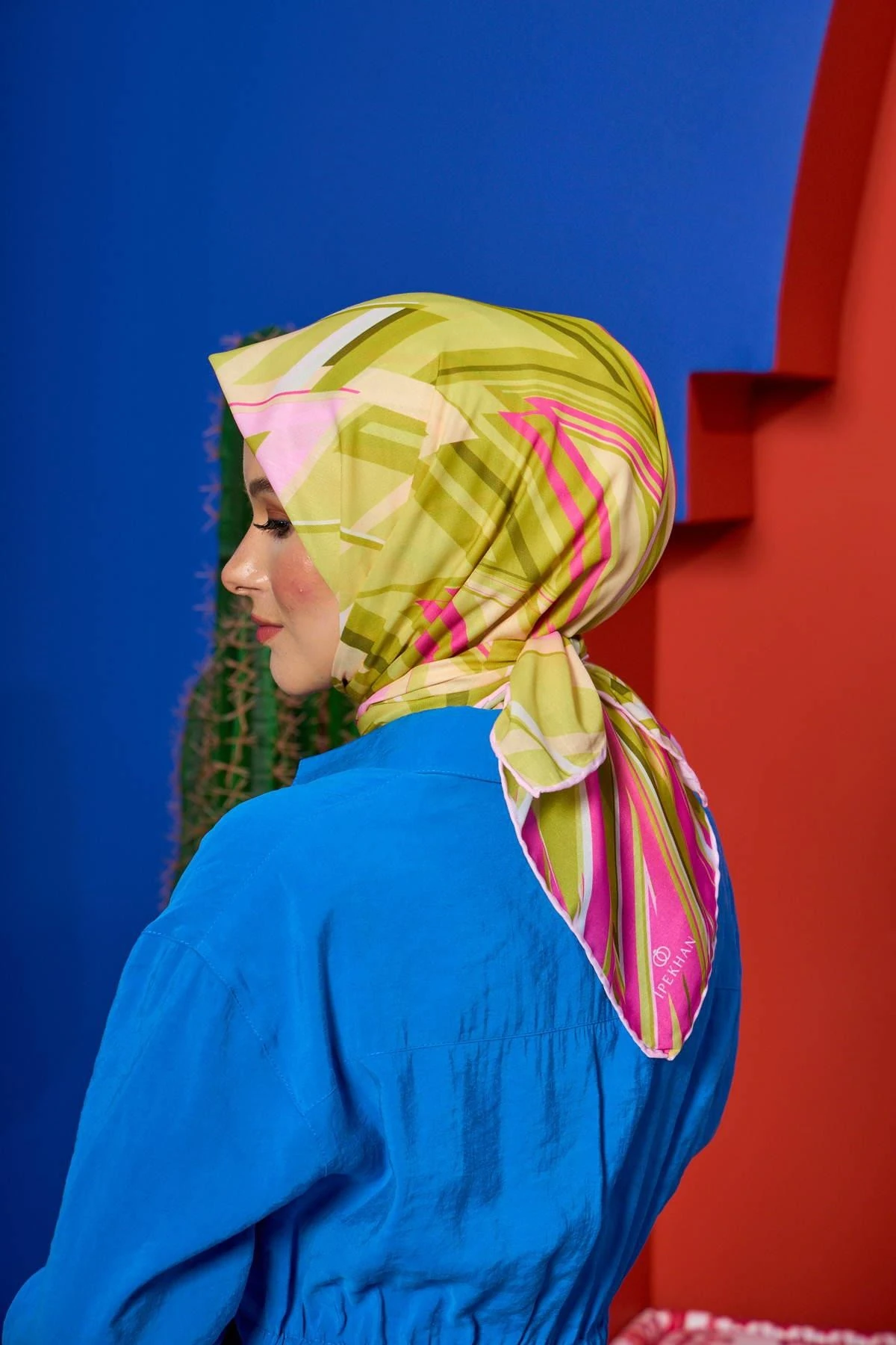 Marrakech Koleksiyon Soft Eşarp Kiraz Pembe Keten 1208-04