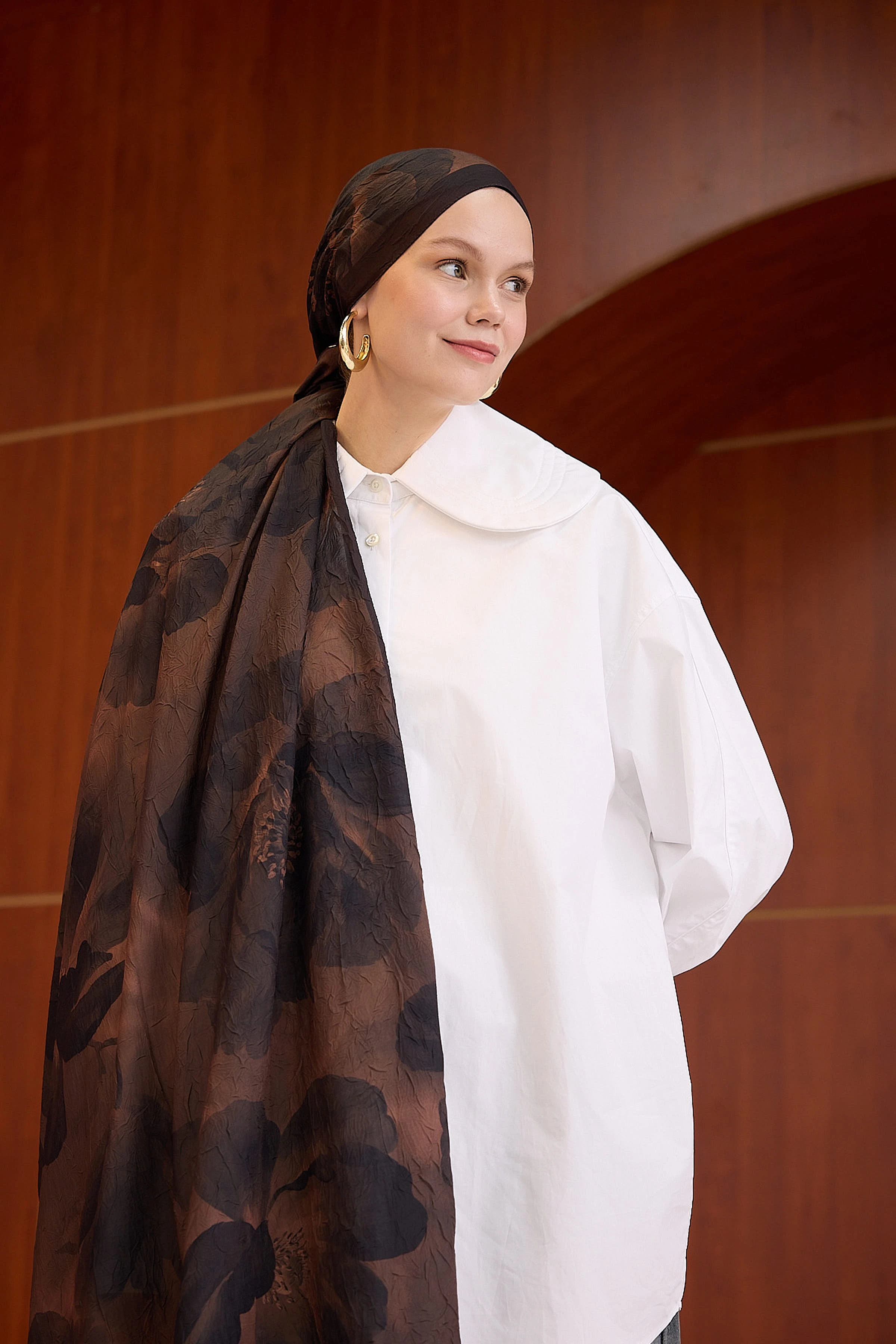 Bambu Kraş Şal 7014 - Acı Kahve