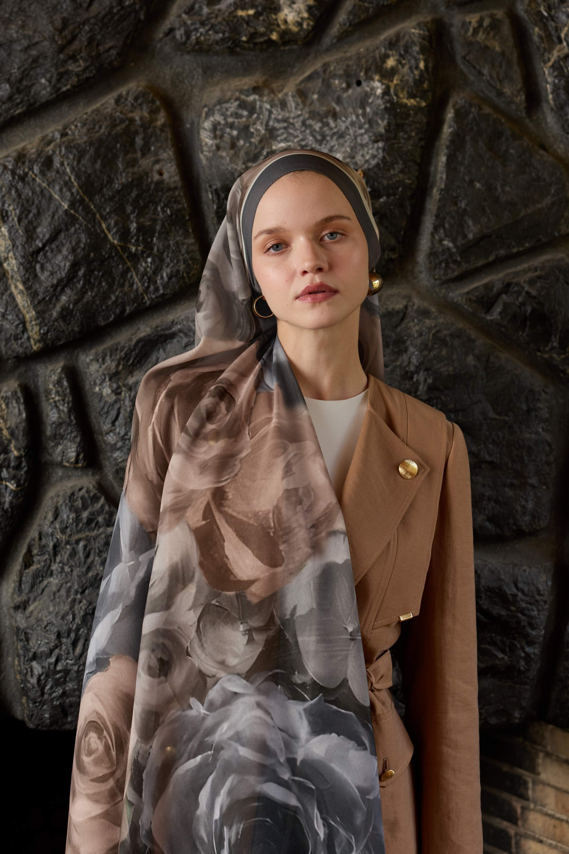 Winter Bloom Qupra Şal 30002 - Antrasit