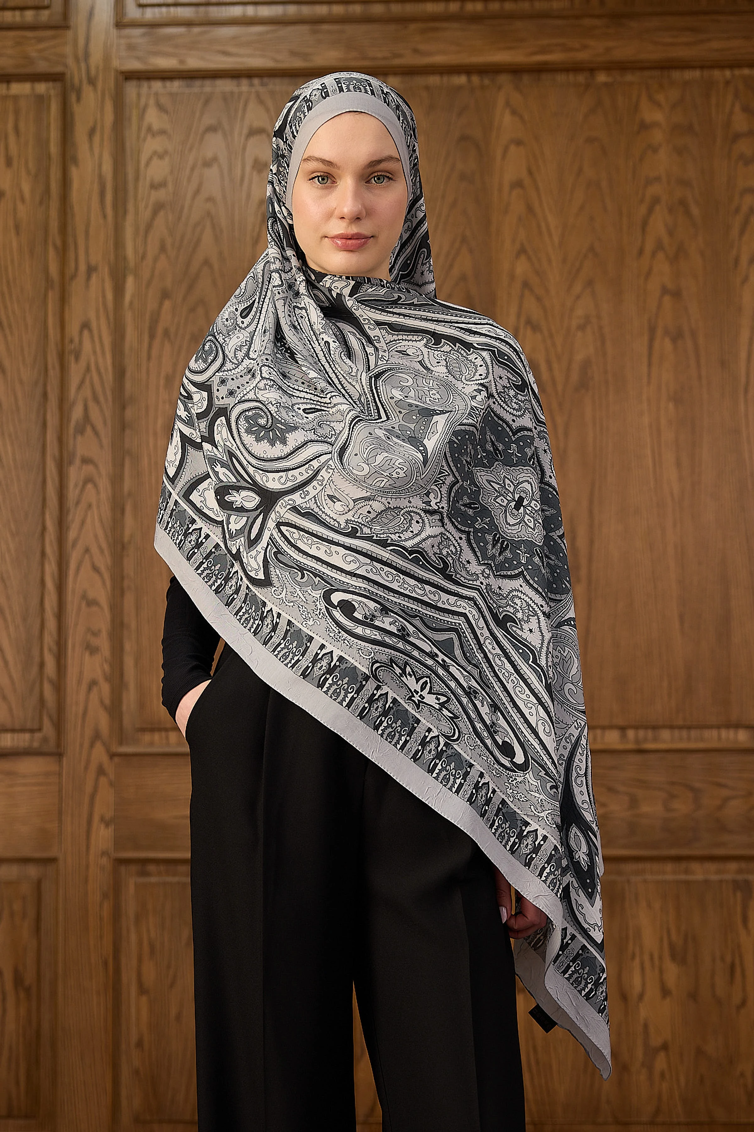 Bambu Kraş Şal 7002 - Antrasit