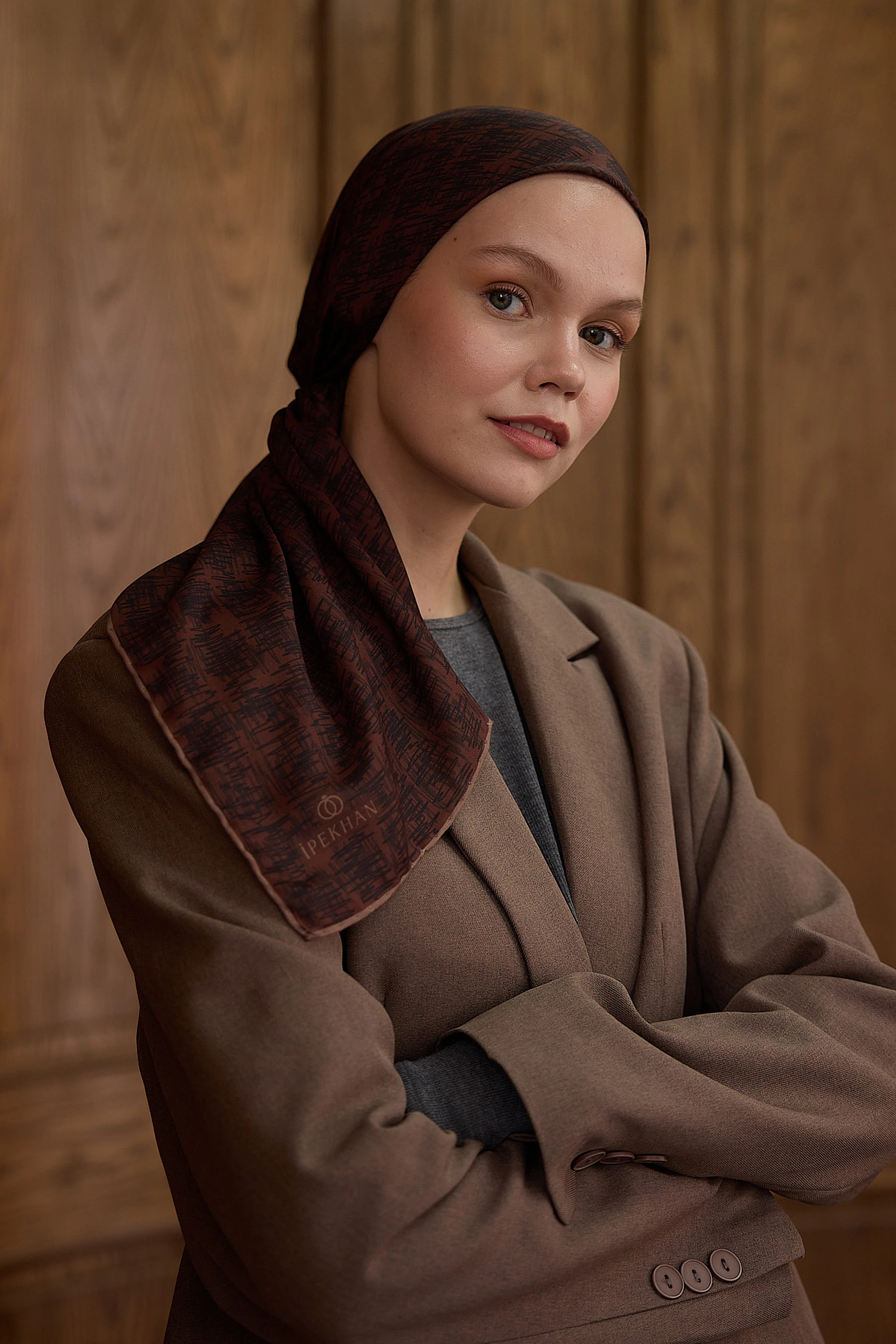 Winter Bloom Soft Eşarp 1240 - Bordo Siyah