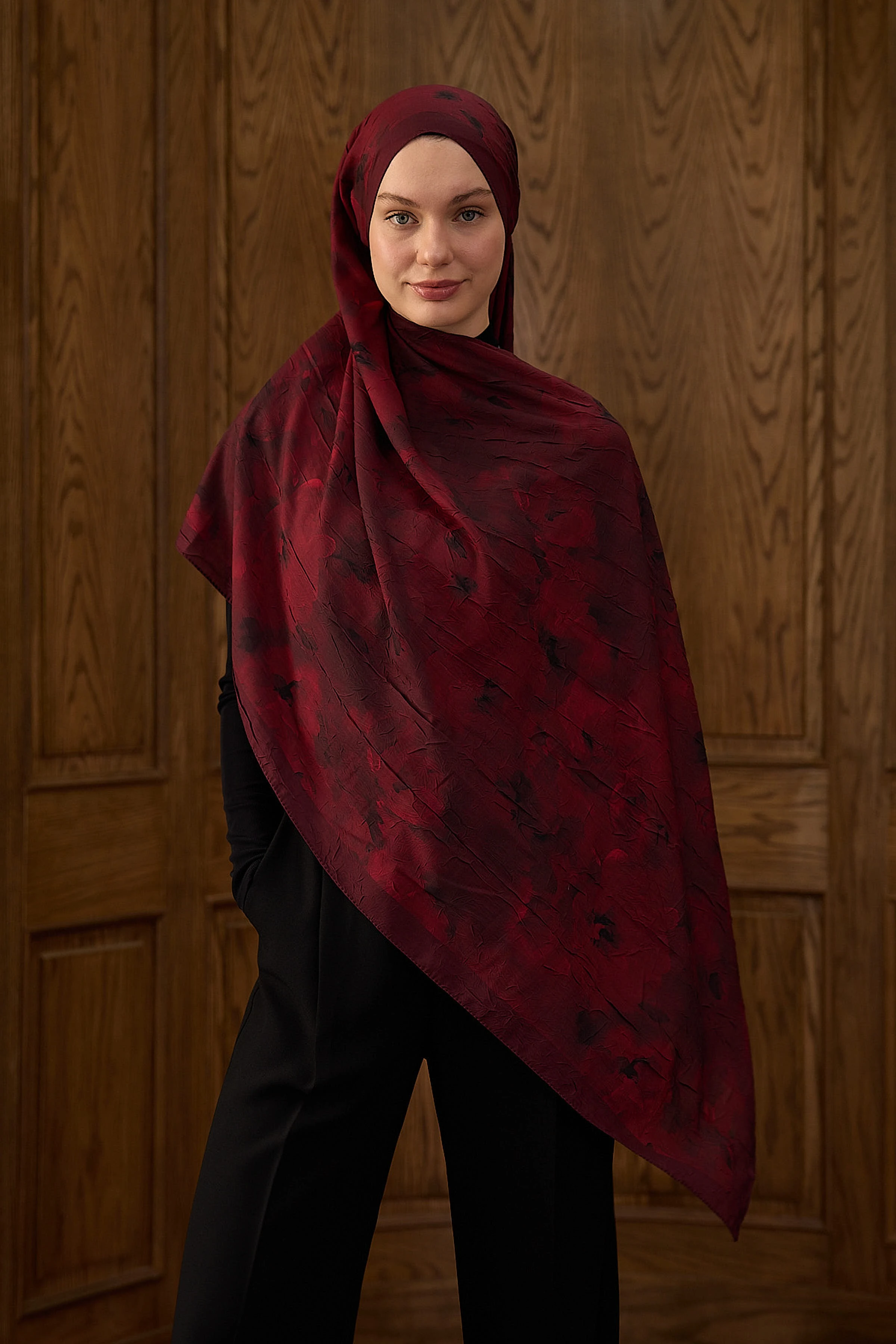 Bambu Kraş Şal 7003 - Bordo