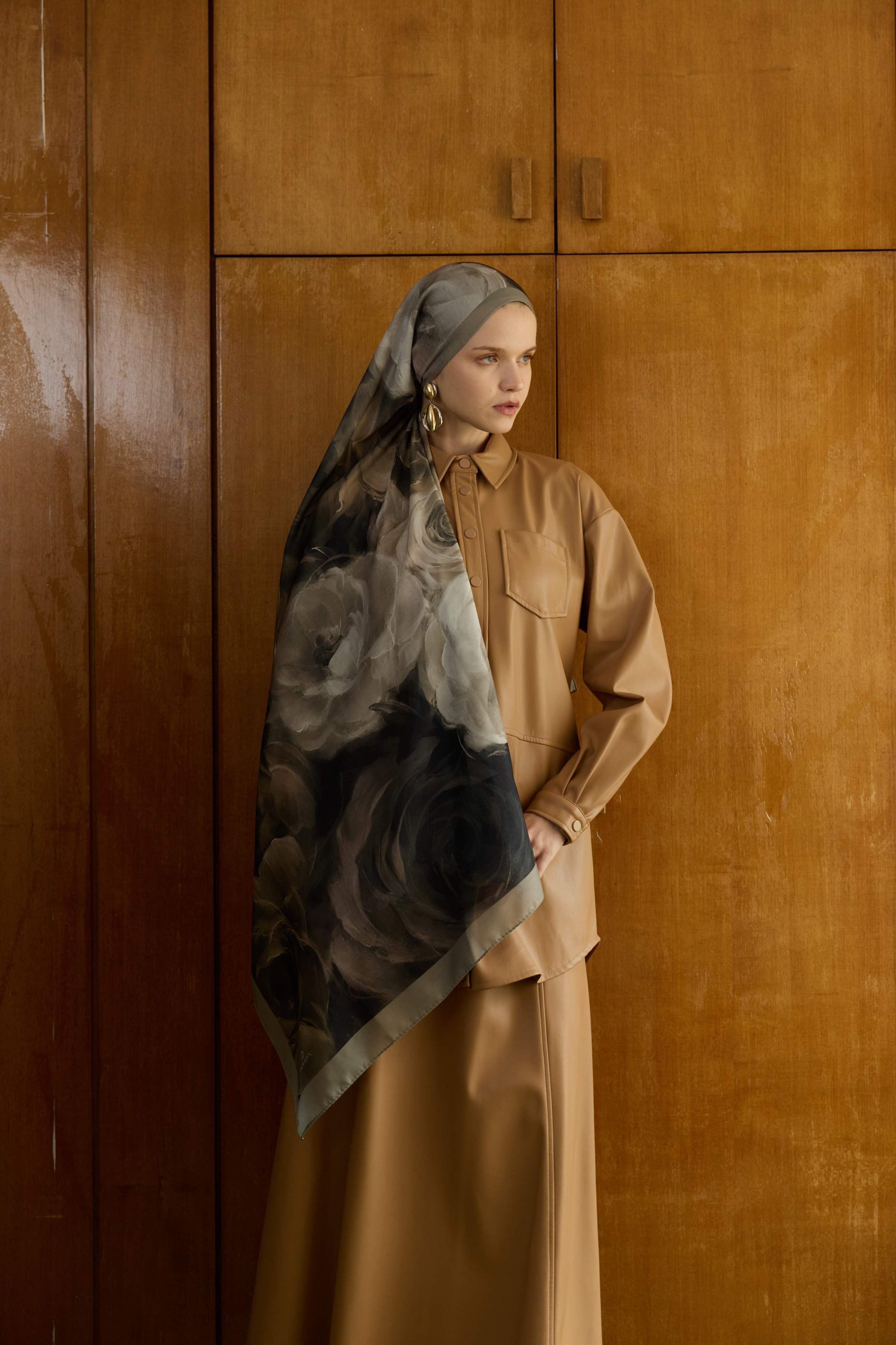 Winter Bloom Soft Şal 3068-10097 - Cappucino