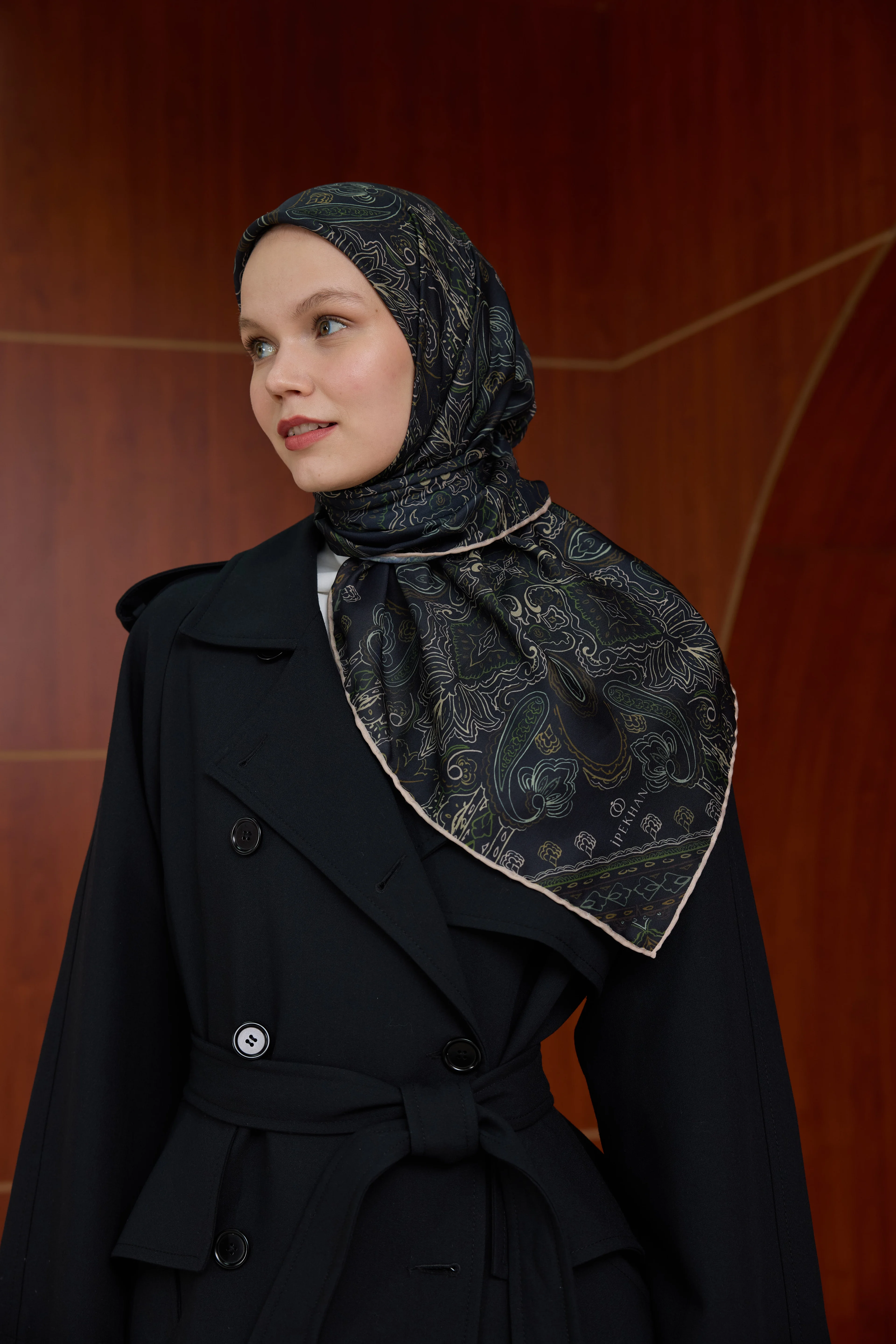 Winter Bloom Soft Eşarp 1243 - Siyah