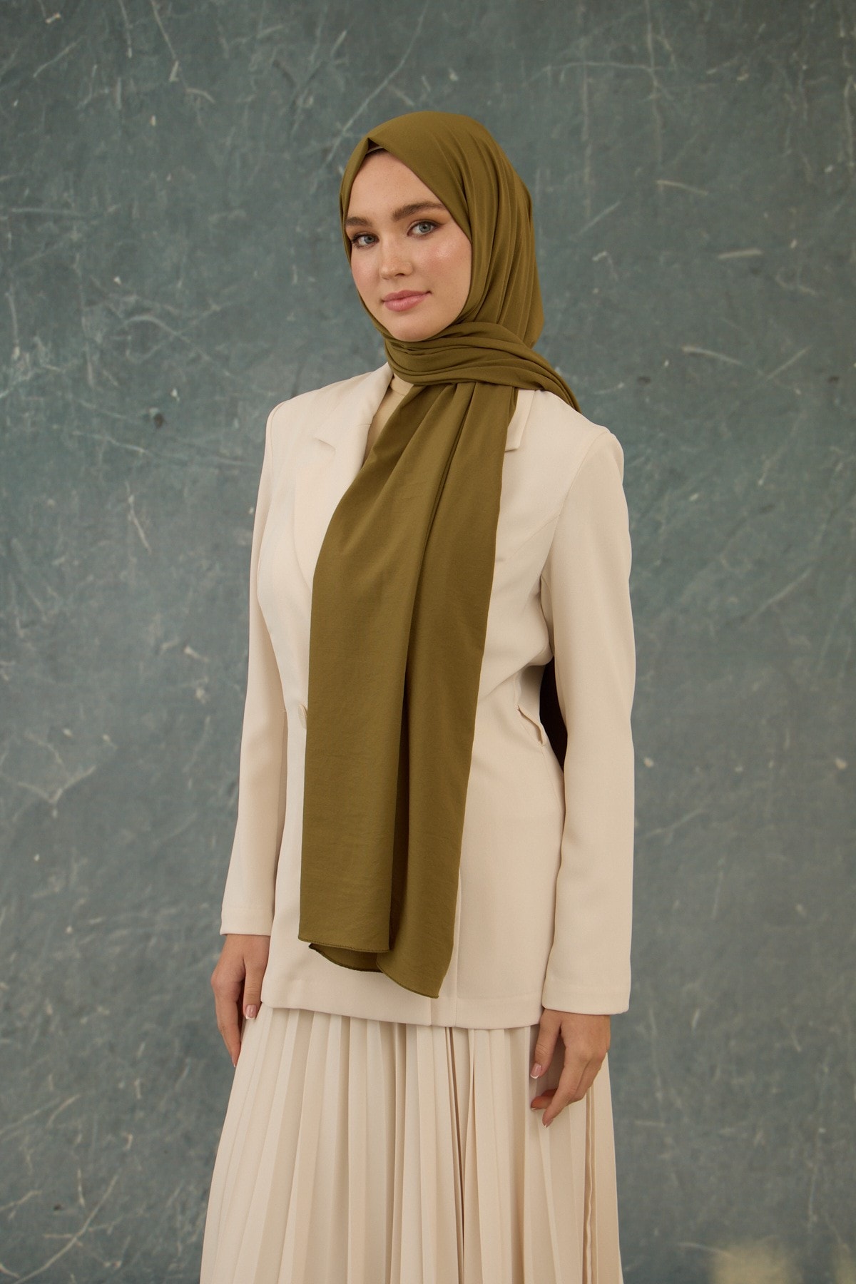 Koyu Yağ Yeşili Yok Şal - 10000-16