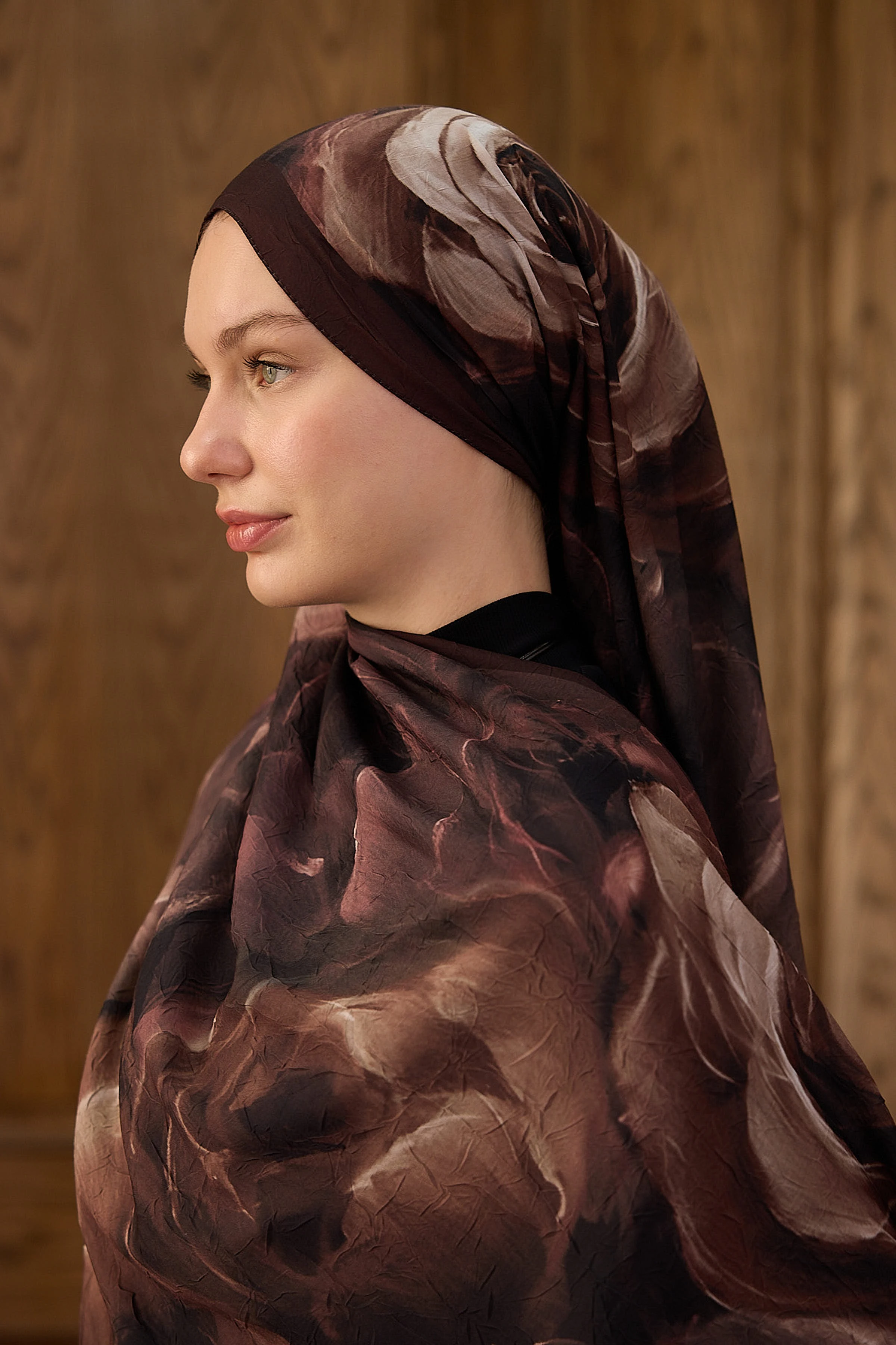 Bambu Kraş Şal 7016 - Acı Kahve