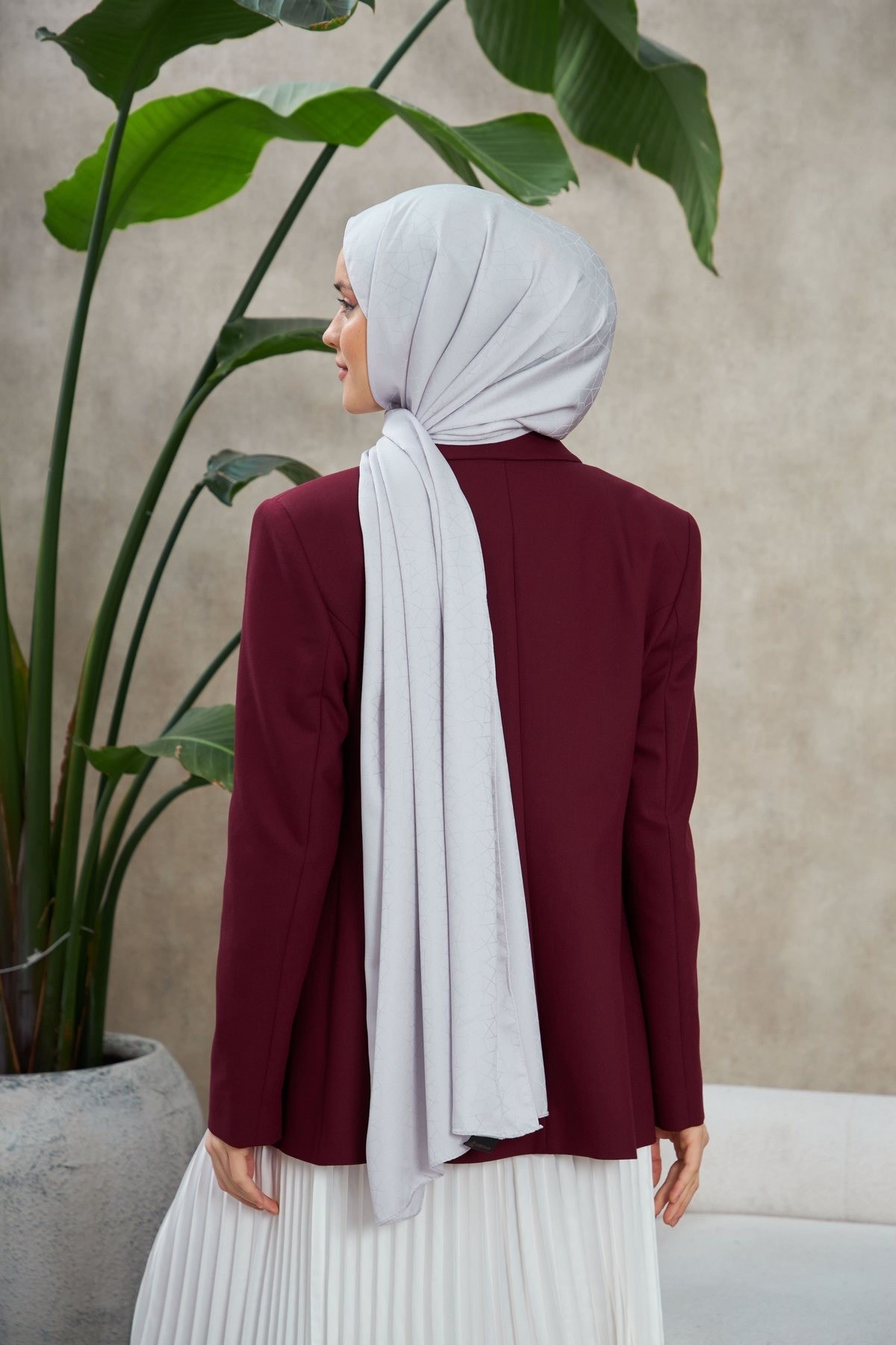 Novvela Desen İpeksi Jakar Şal Gri 9008-07