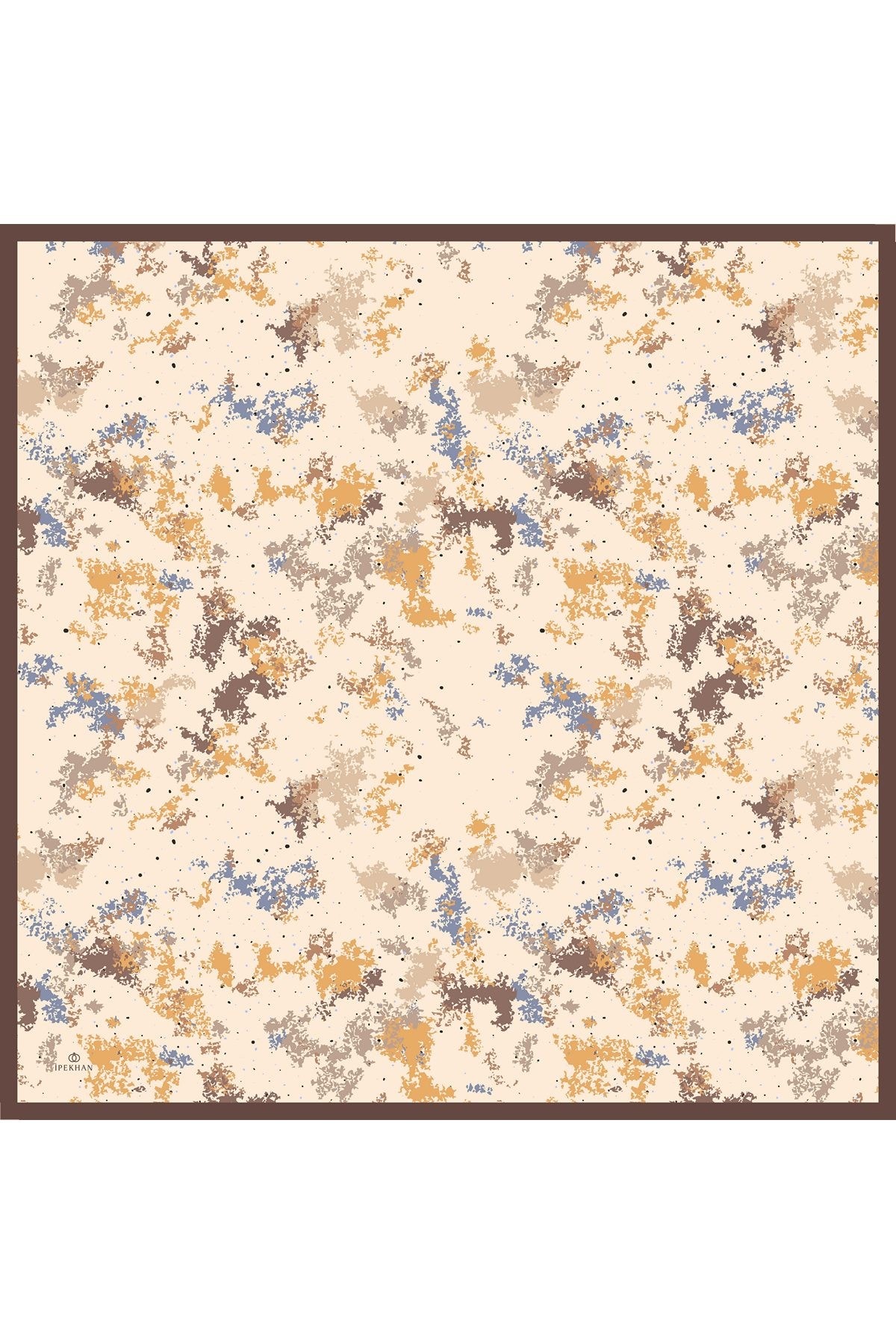 Ebru Sütlü Kahve Pamuk Viskon Eşarp