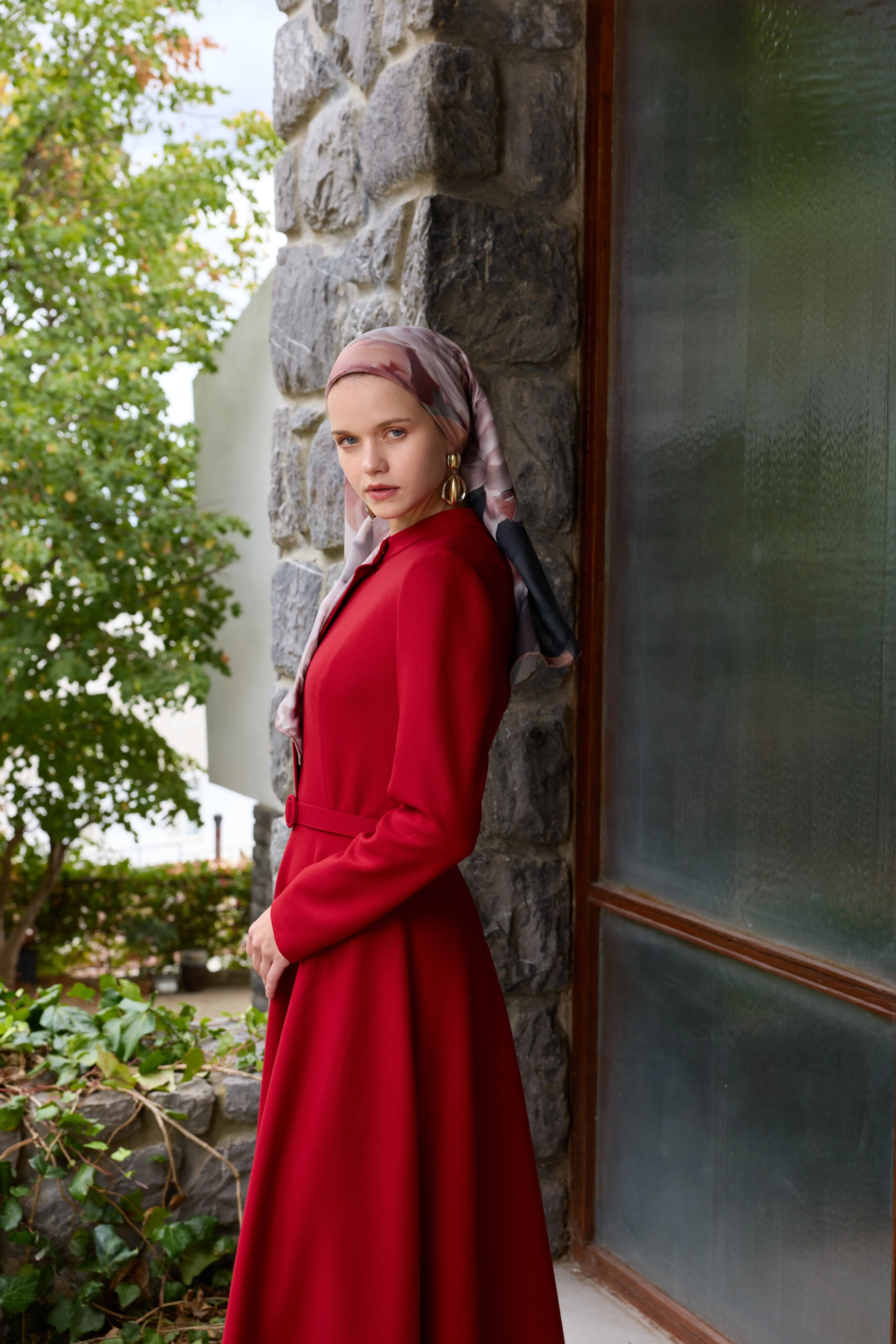 Winter Bloom Soft Eşarp 1239 - Pudra Pembe