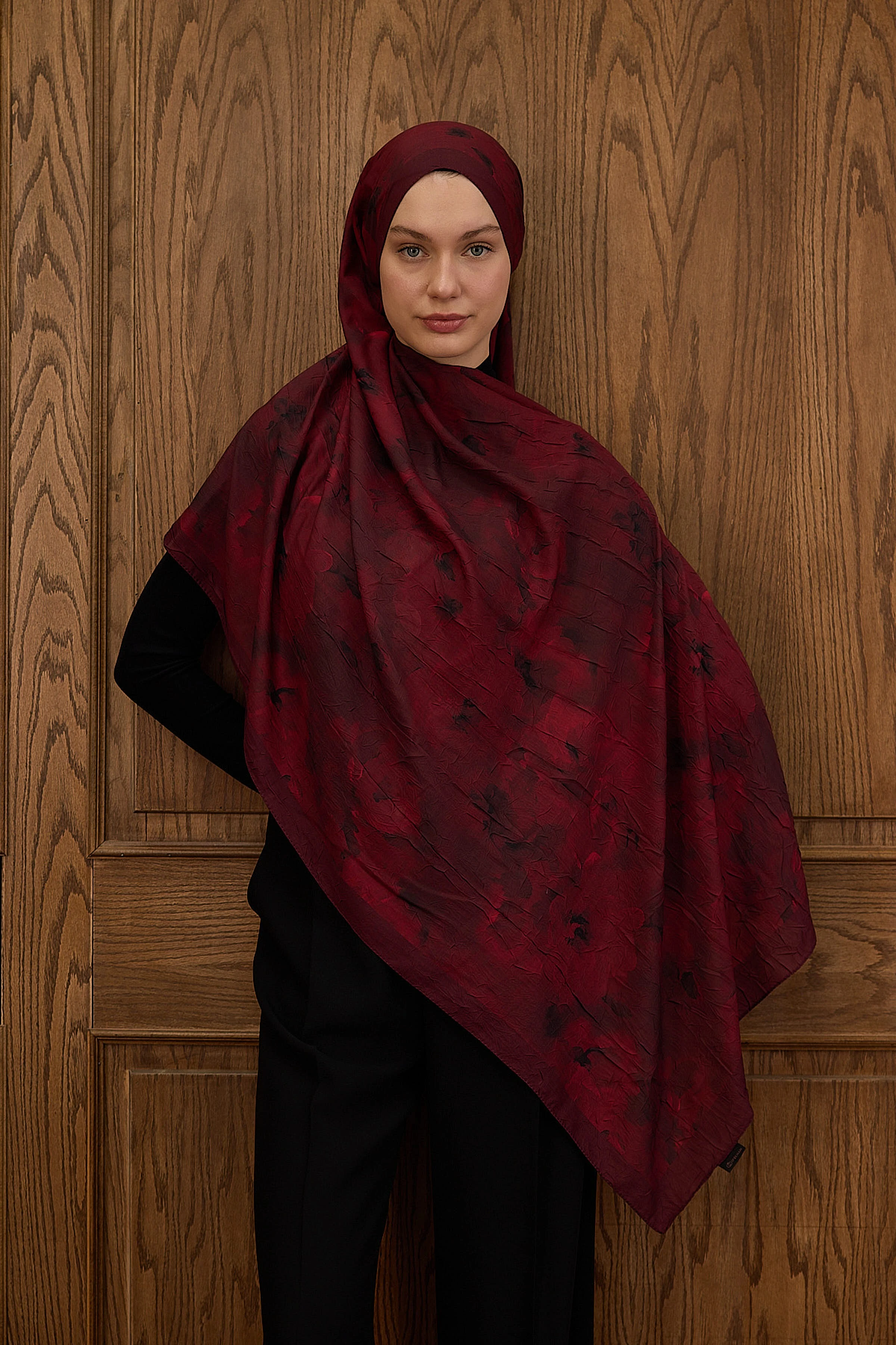 Bambu Kraş Şal 7003 - Bordo