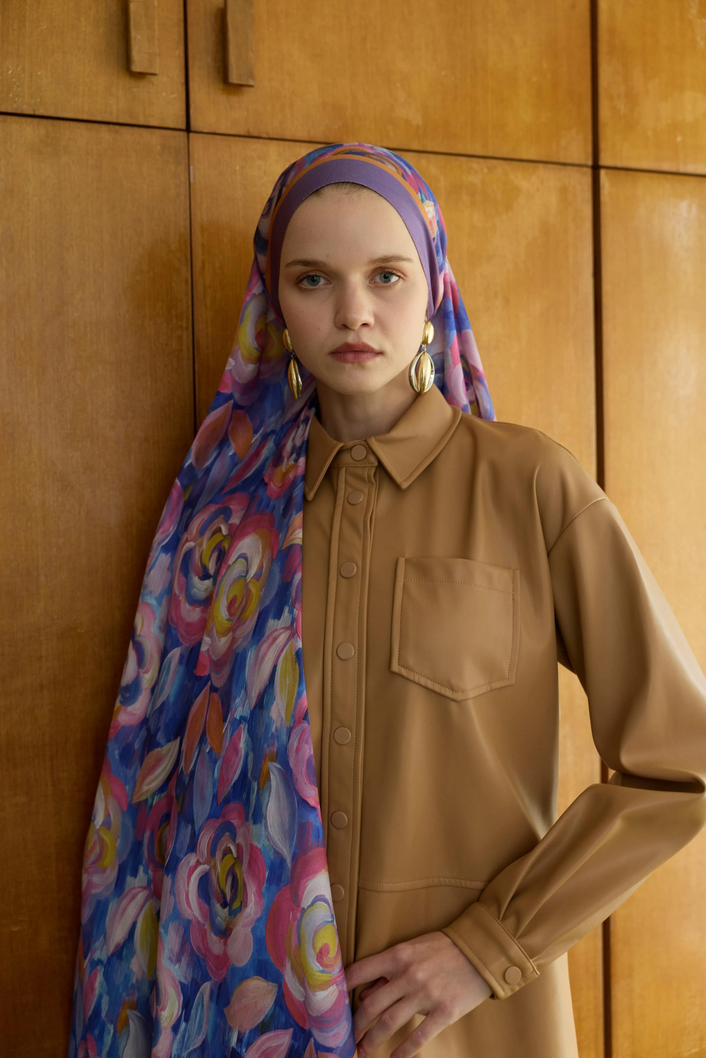 Winter Bloom Hint İpek Şal 5014 - Lila