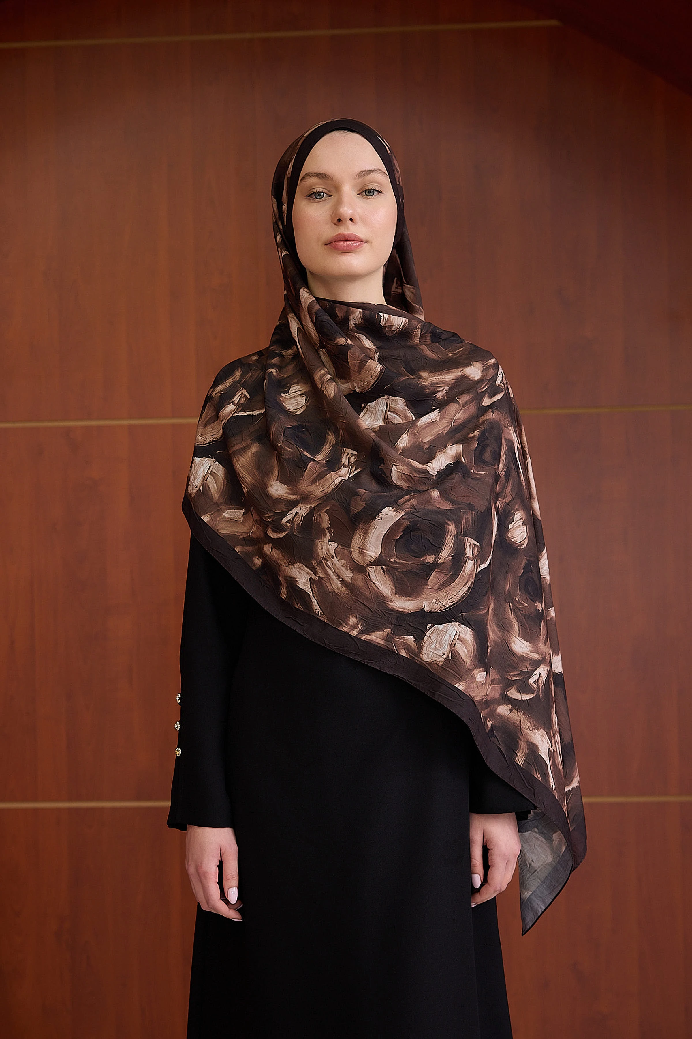 Bambu Kraş Şal 7019 - Acı Kahve