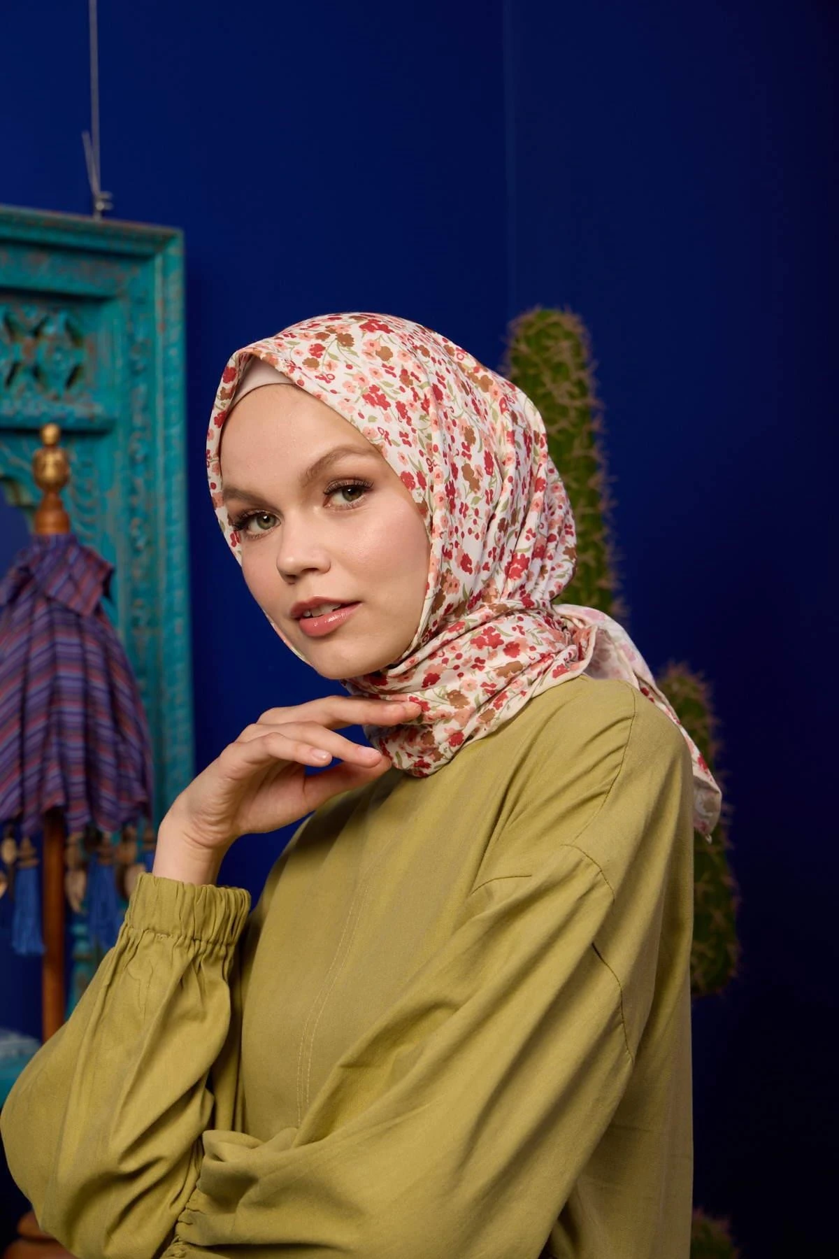 Marrakech Koleksiyon Soft Eşarp Keten Kırmızı 1193-28