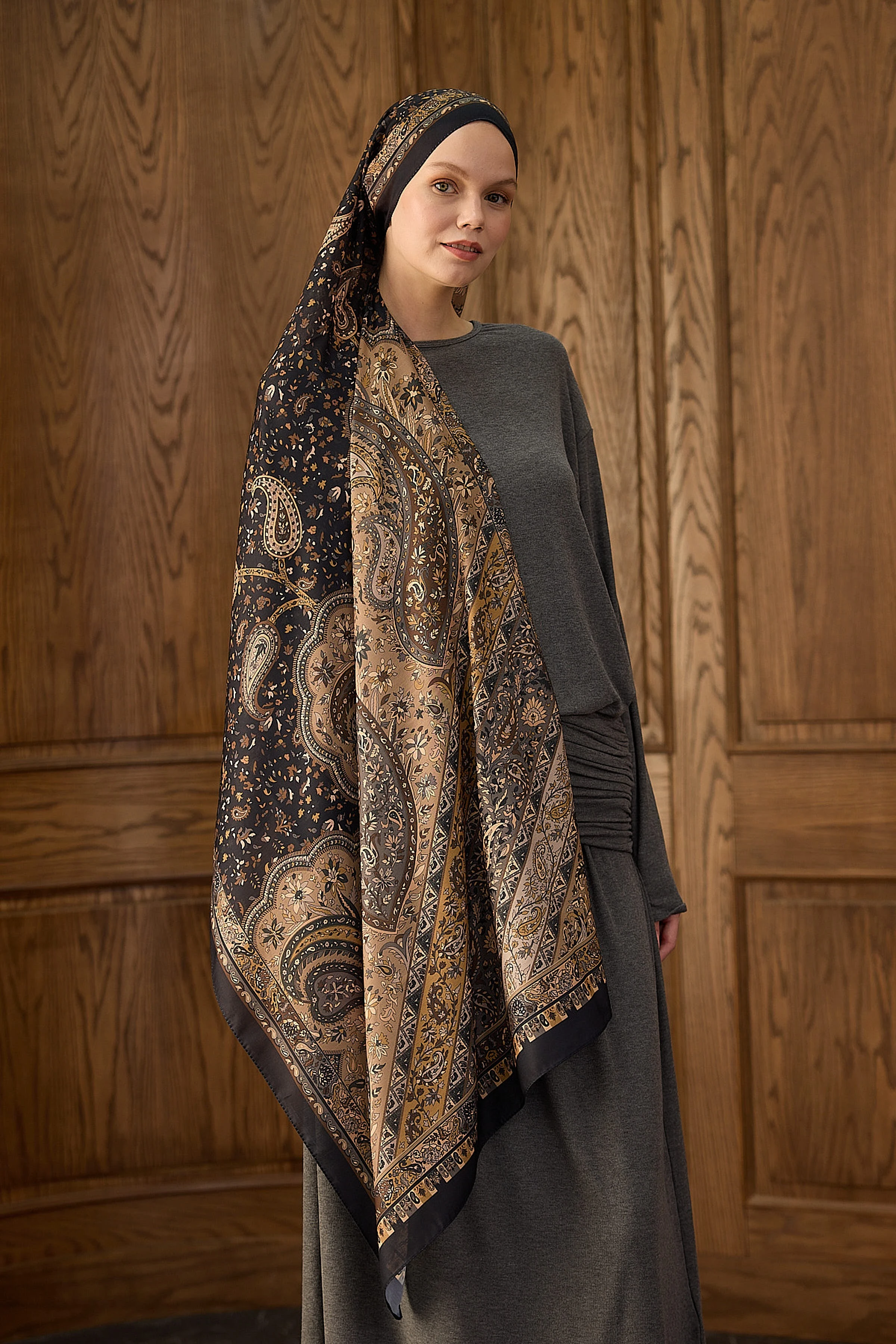 Winter Bloom Soft Şal 3070 - Siyah