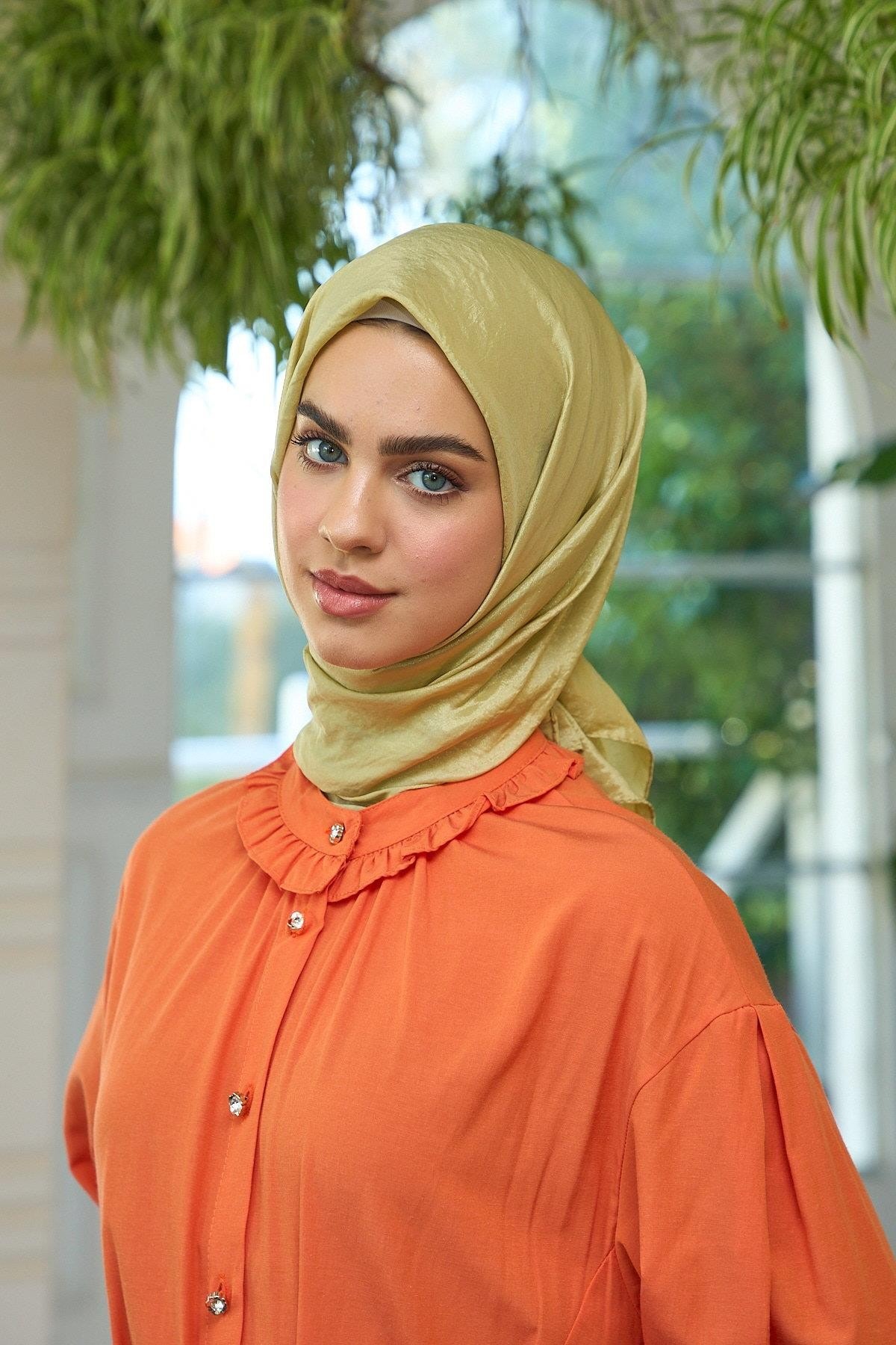 Düz Desen Vual Eşarp Keten Vual İpek Eşarp - 10100-02