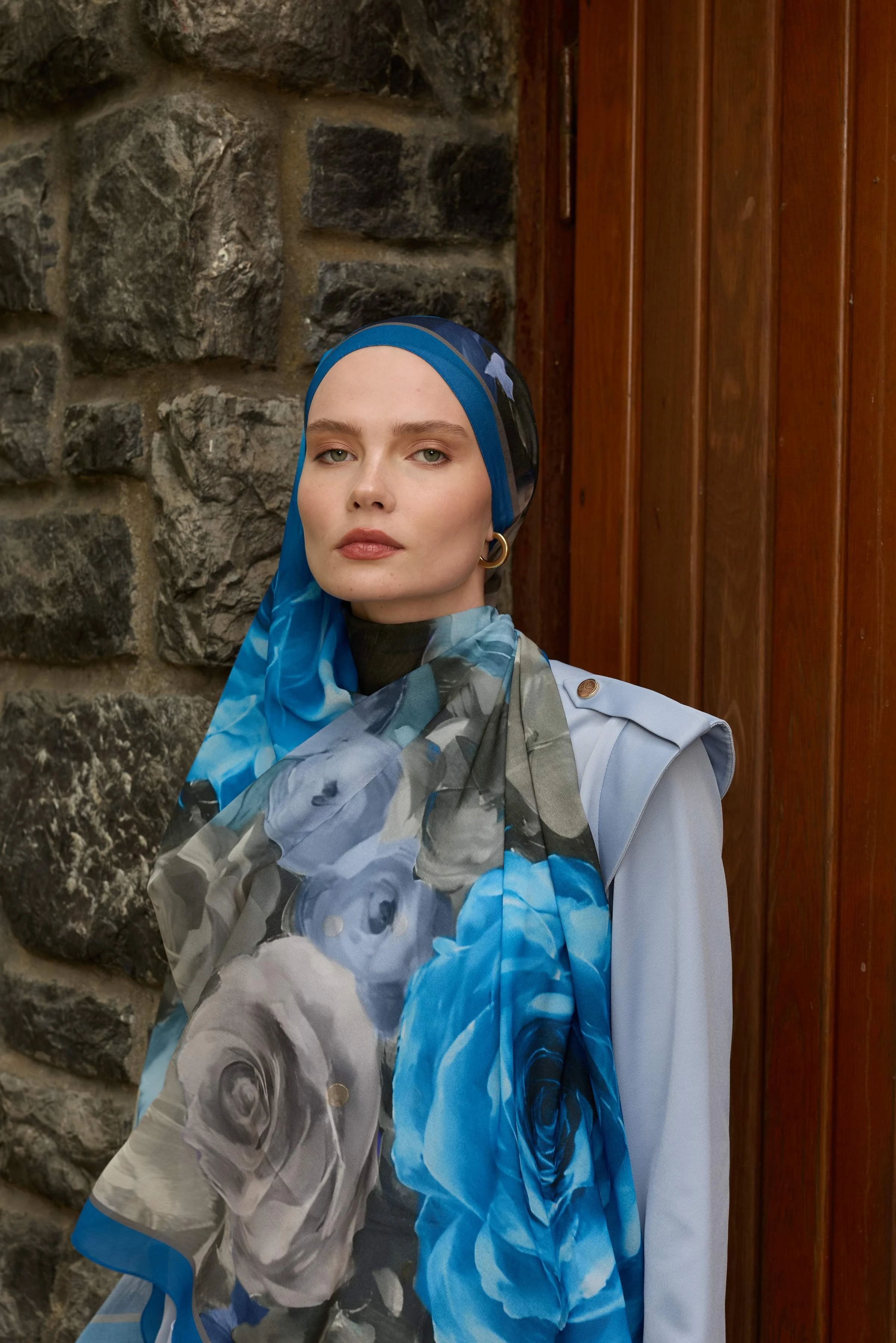 Winter Bloom Qupra Şal 30002 - Indigo