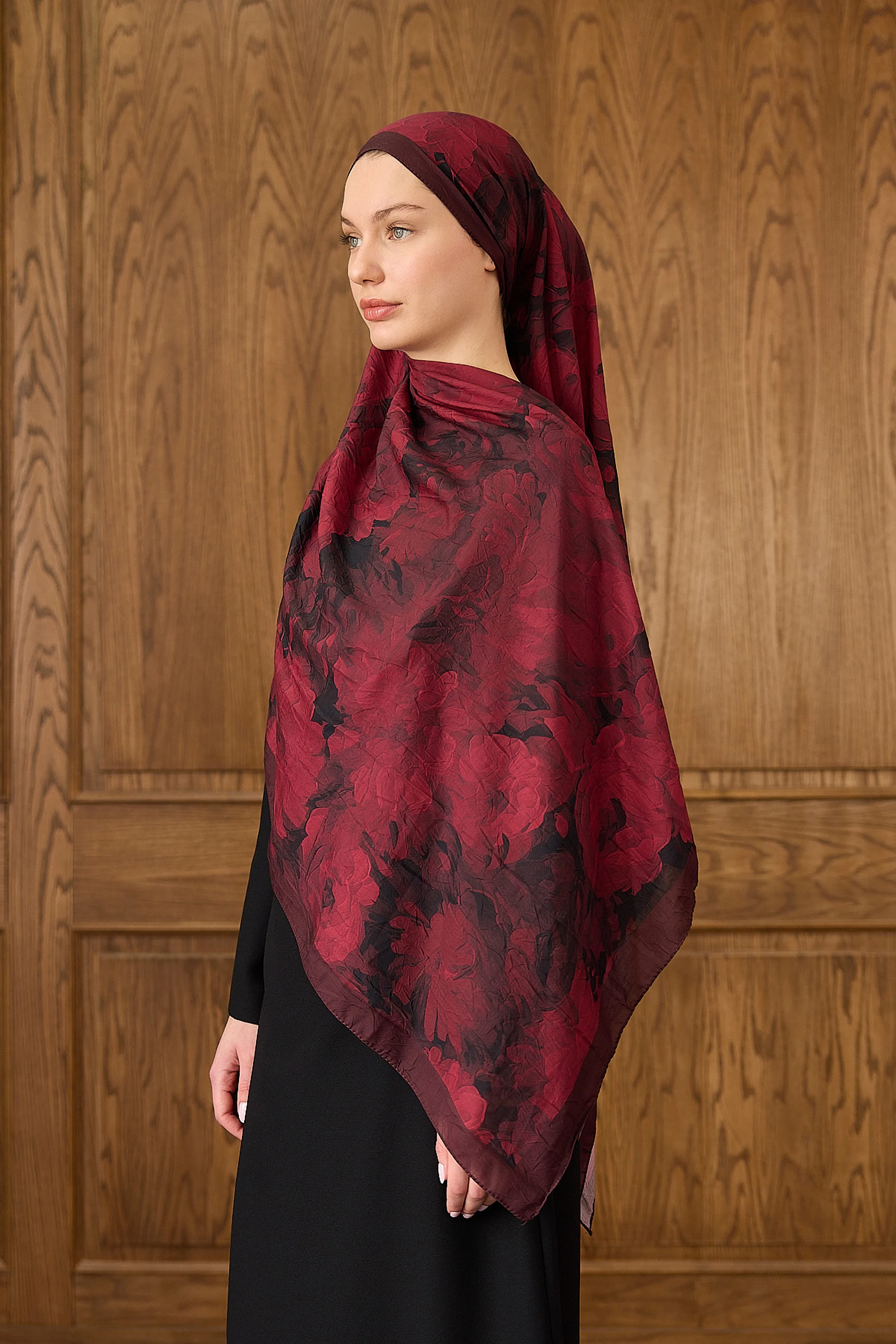 Bambu Kraş Şal 7012 - Bordo