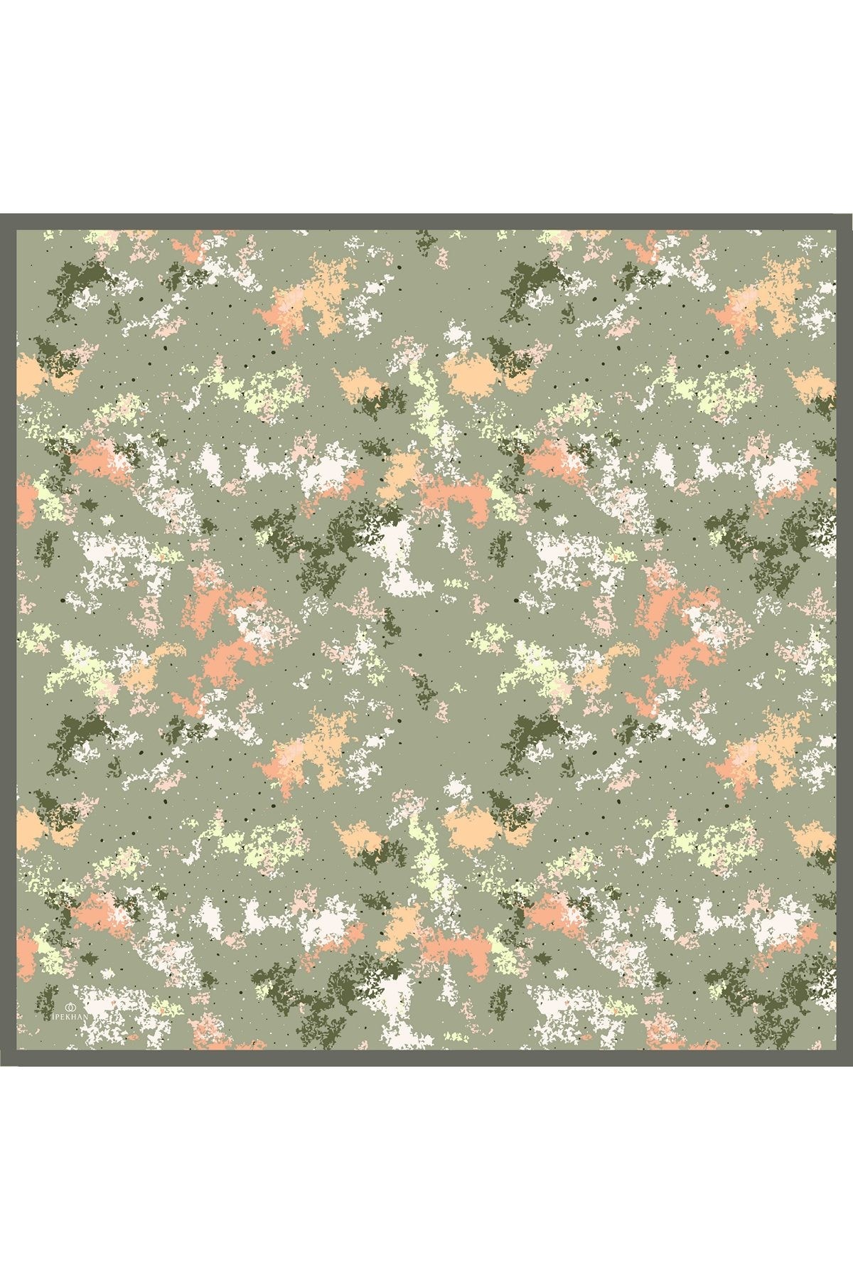 Ebru Yeşil Pamuk Viskon Eşarp