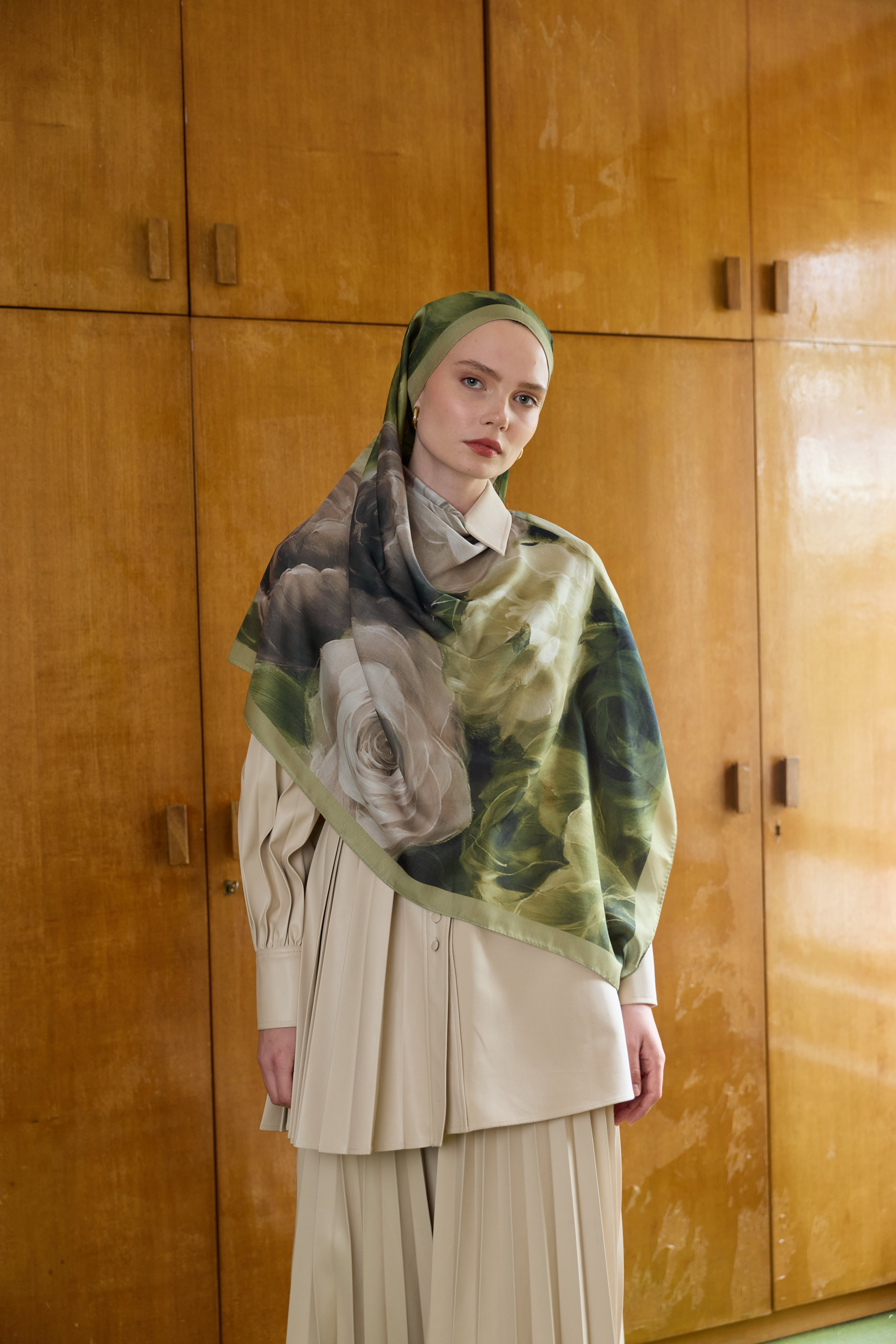 Winter Bloom Soft Şal 3068-10097 - Yeşil