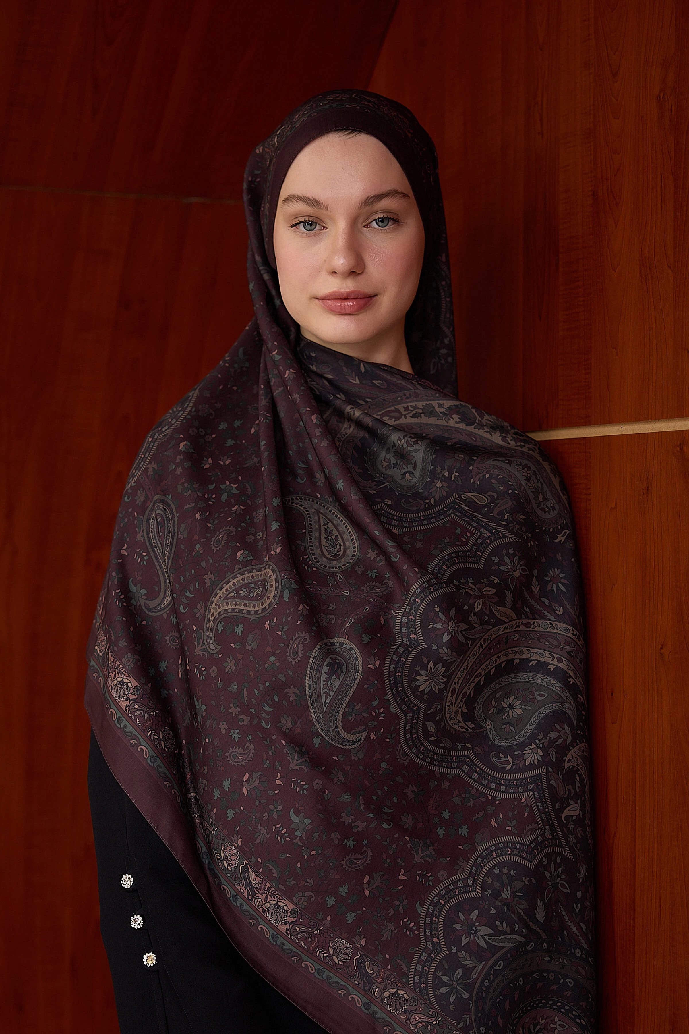 Winter Bloom Soft Şal 3070 - Siyah