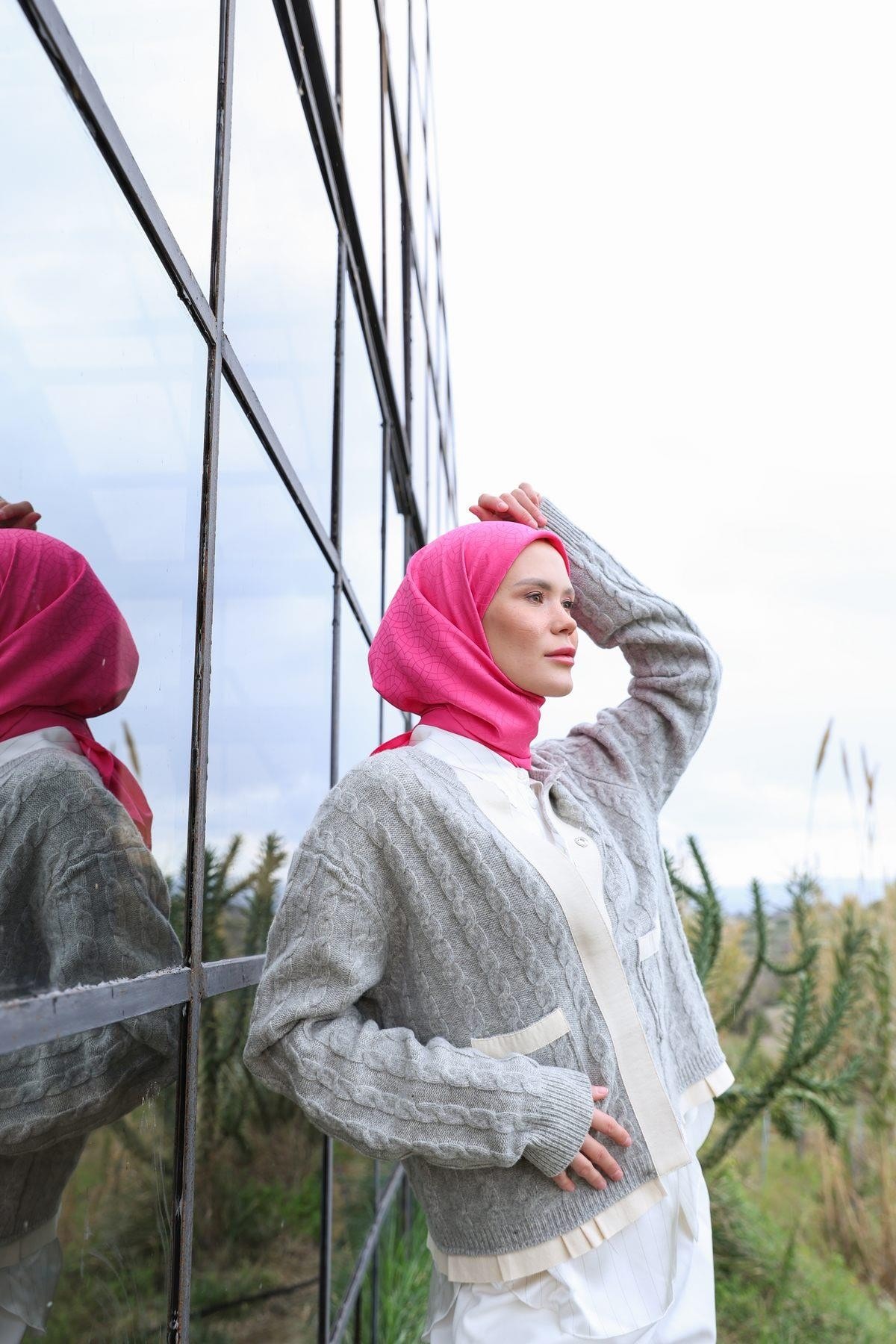 Celina Jakar Eşarp Lavanta Pembe 9902-05