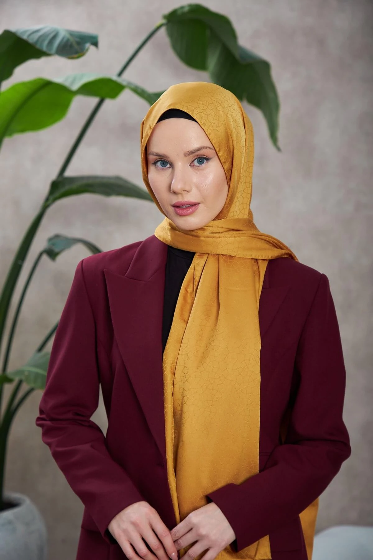 Alesa Desen İpeksi Jakar Şal Altuni 9003-09