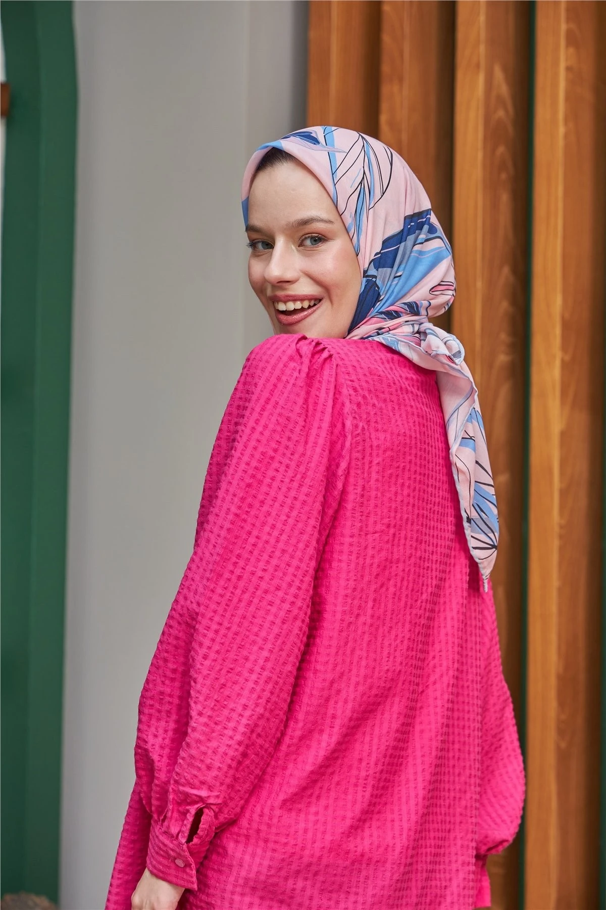 Lotus Pudra Pamuk Viskon Eşarp