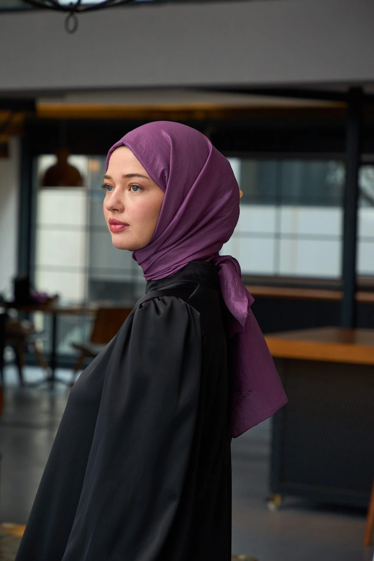 Düz Desen Vual Şal Orkide Vual İpek Şal - 9800-43