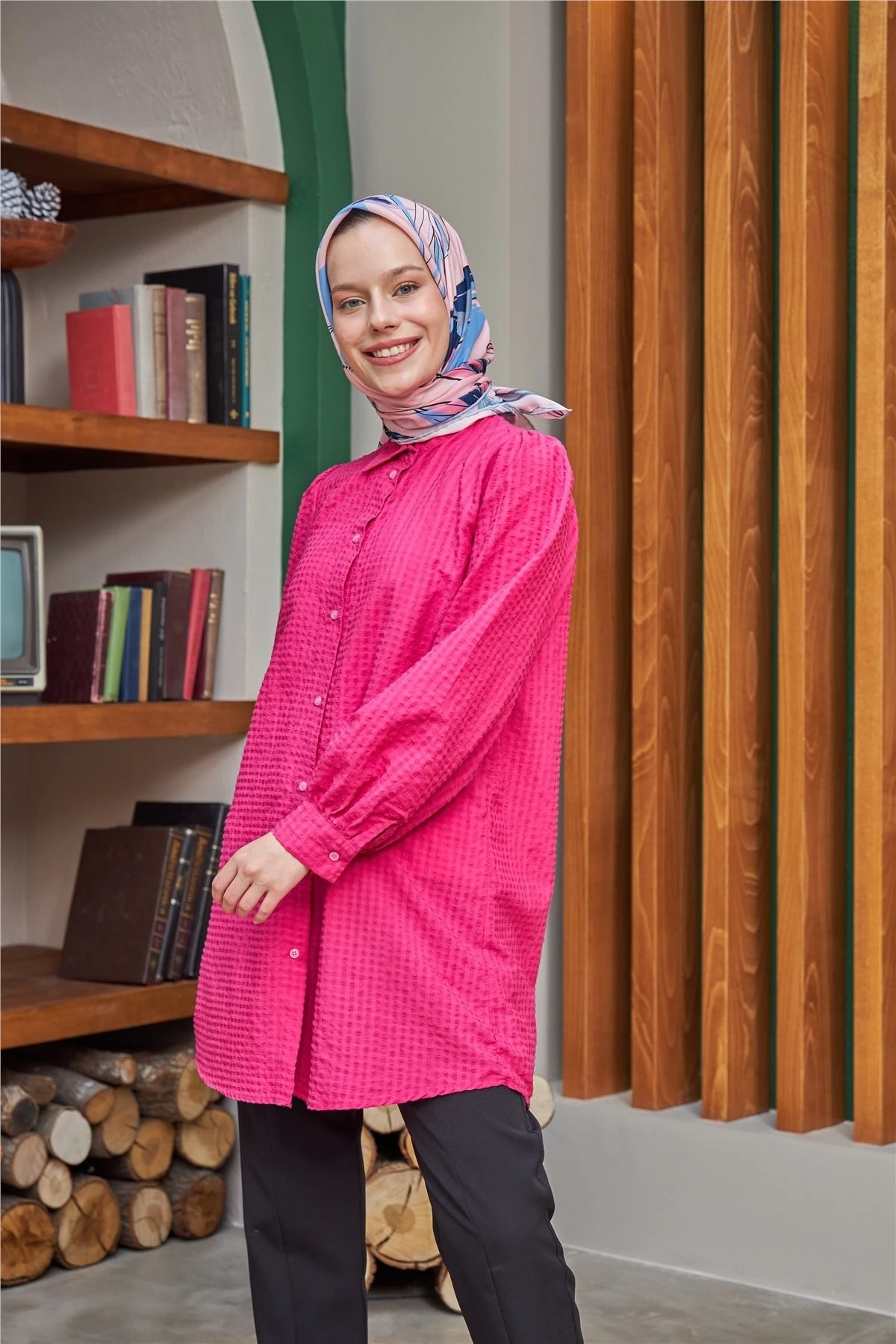 Lotus Pudra Pamuk Viskon Eşarp