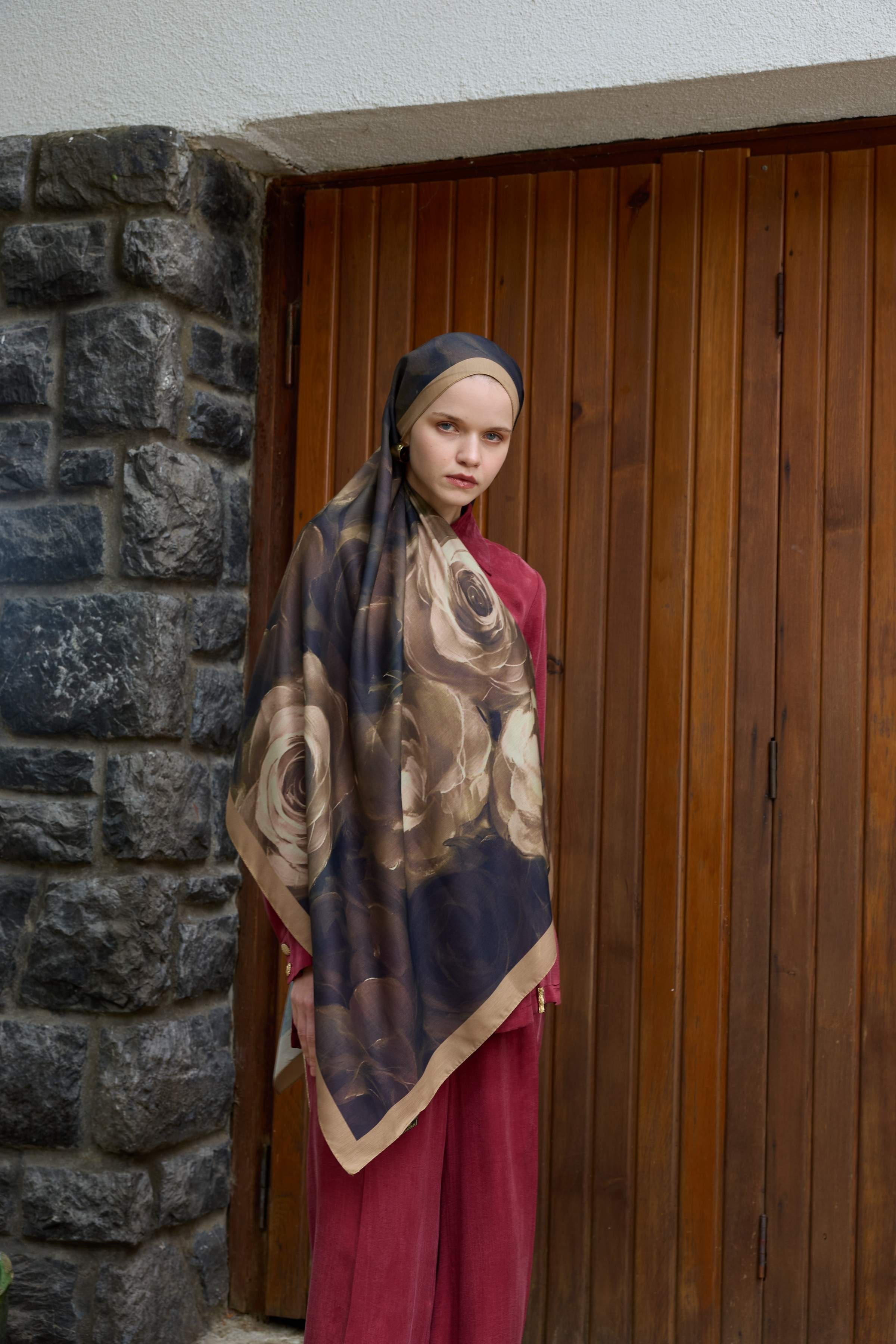 Winter Bloom Soft Şal 3068-10097 - Camel