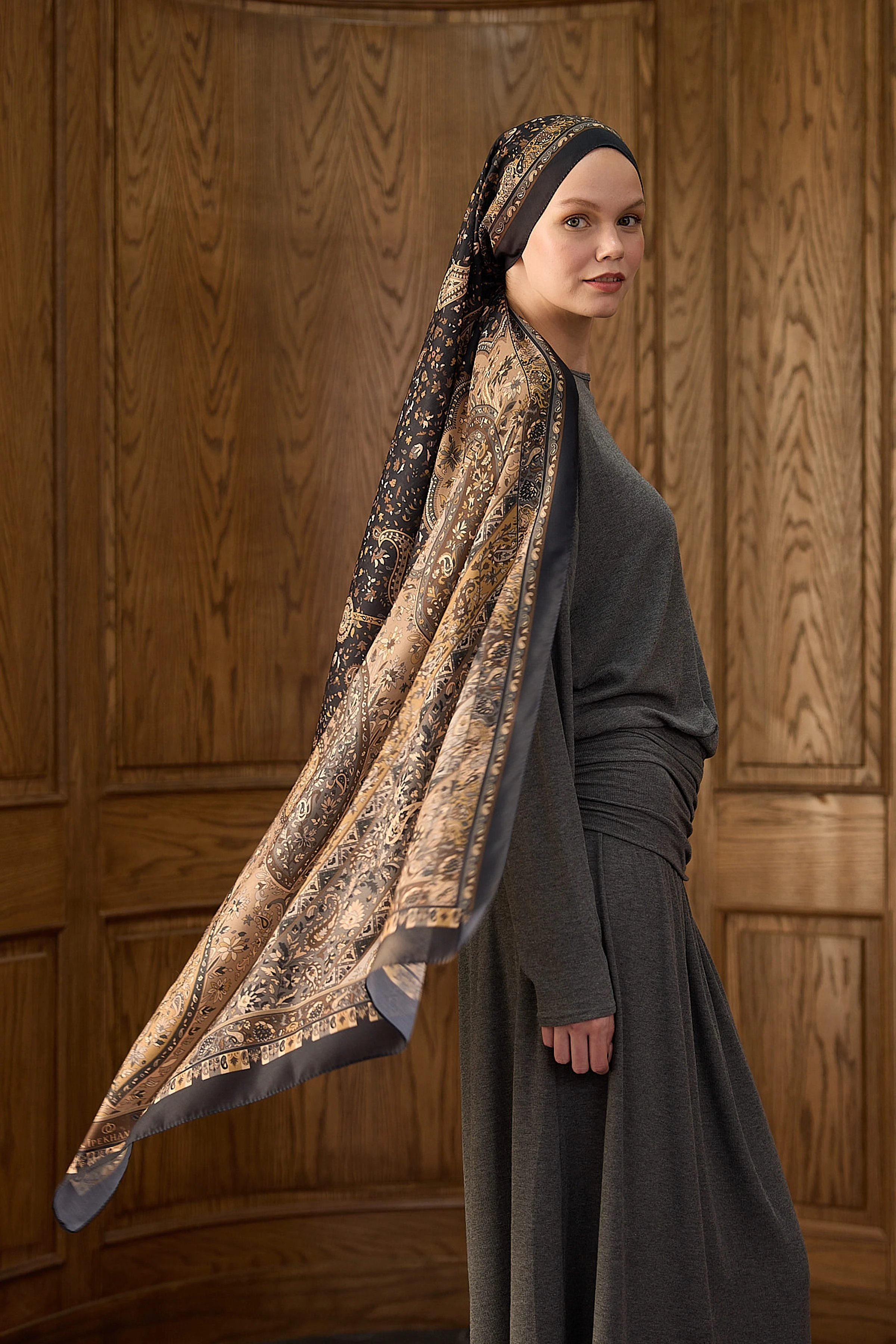 Winter Bloom Soft Şal 3070 - Gold