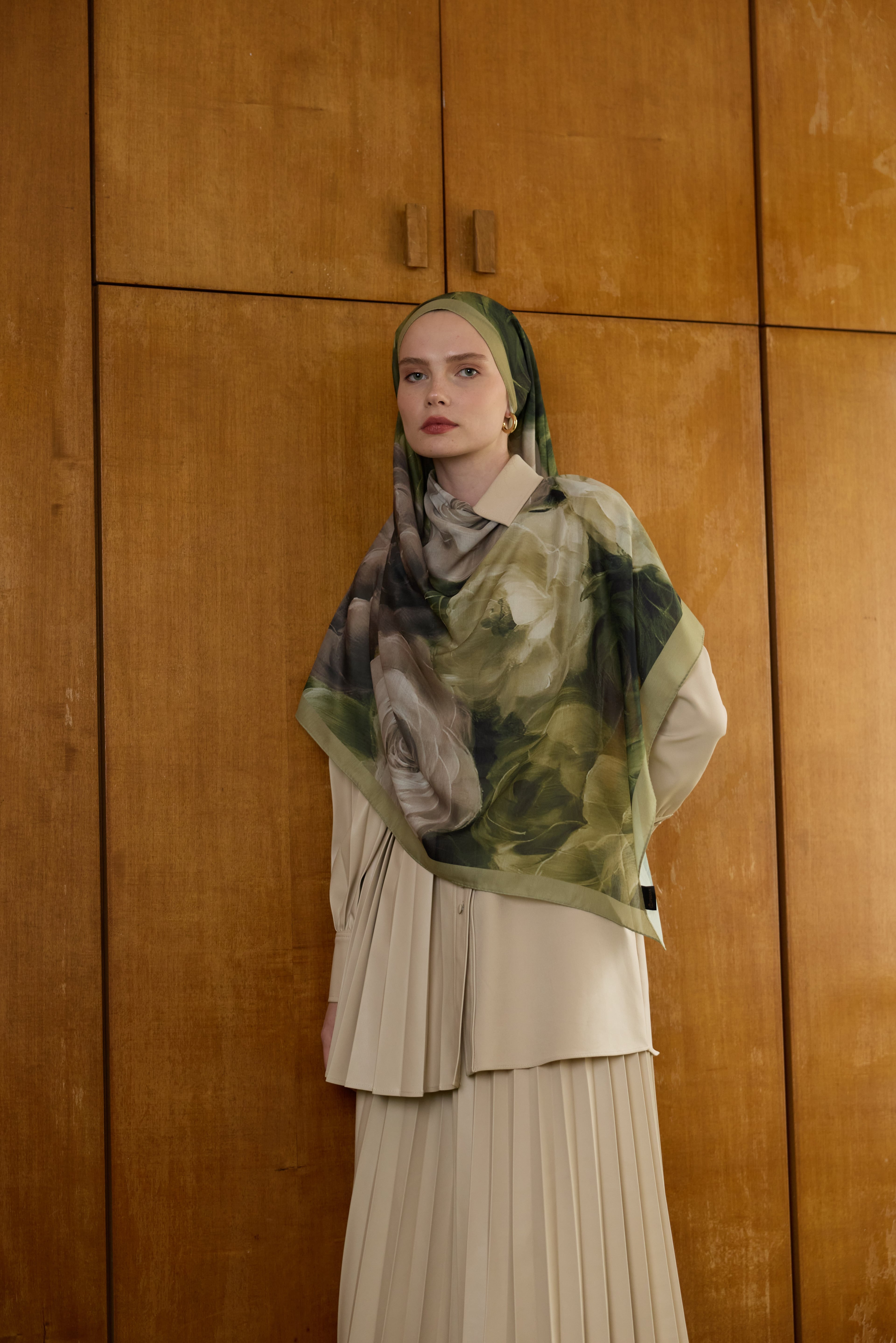 Winter Bloom Soft Şal 3068-10097 - Yeşil