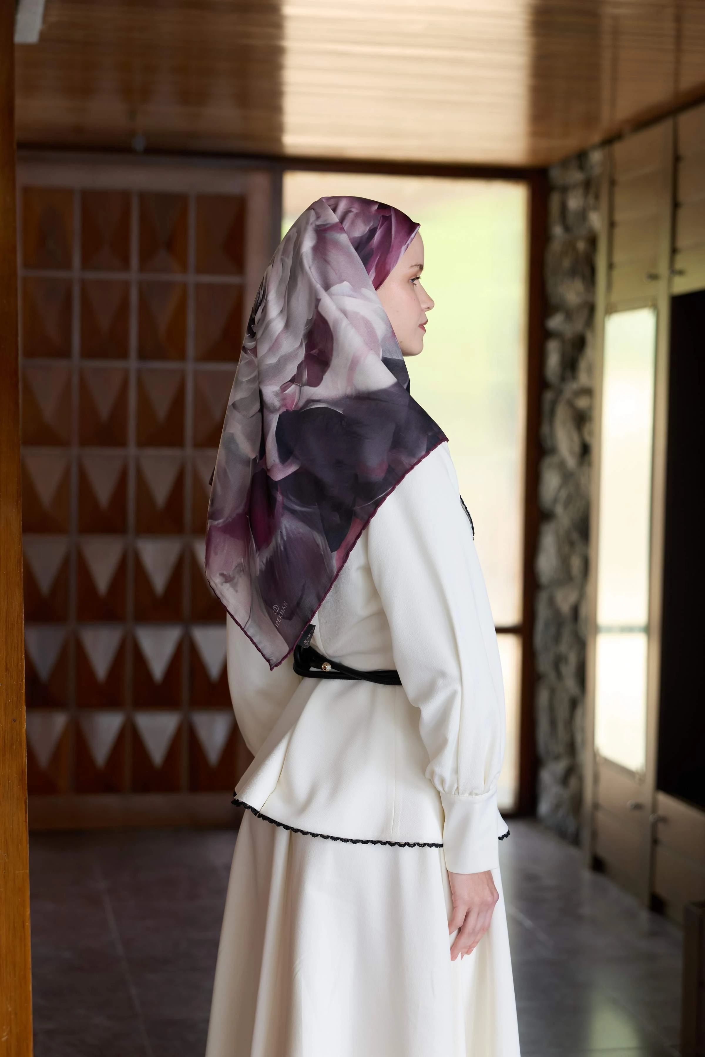 Winter Bloom Soft Eşarp 1239 - Mor