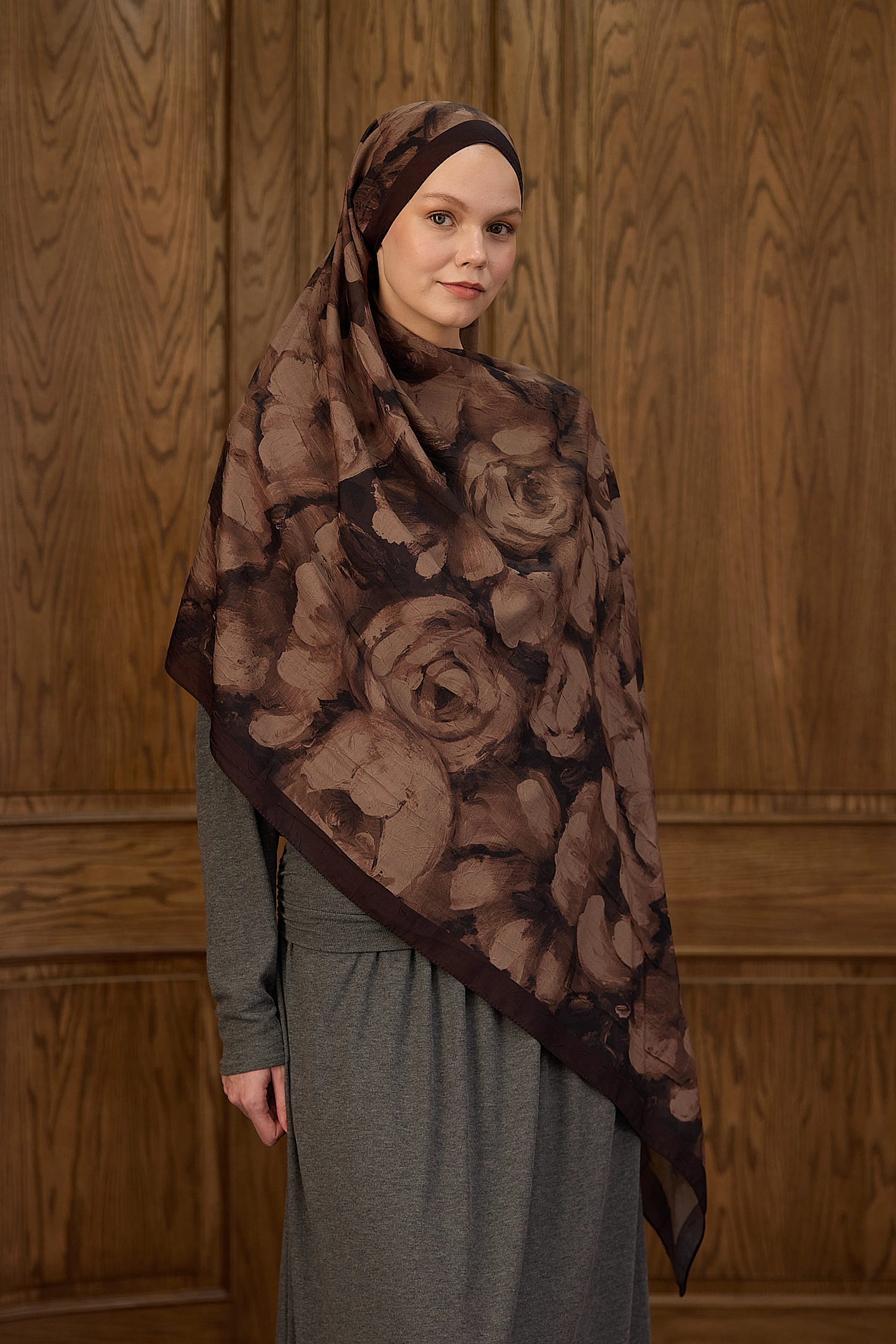 Bambu Kraş Şal 7004 - Acı Kahve