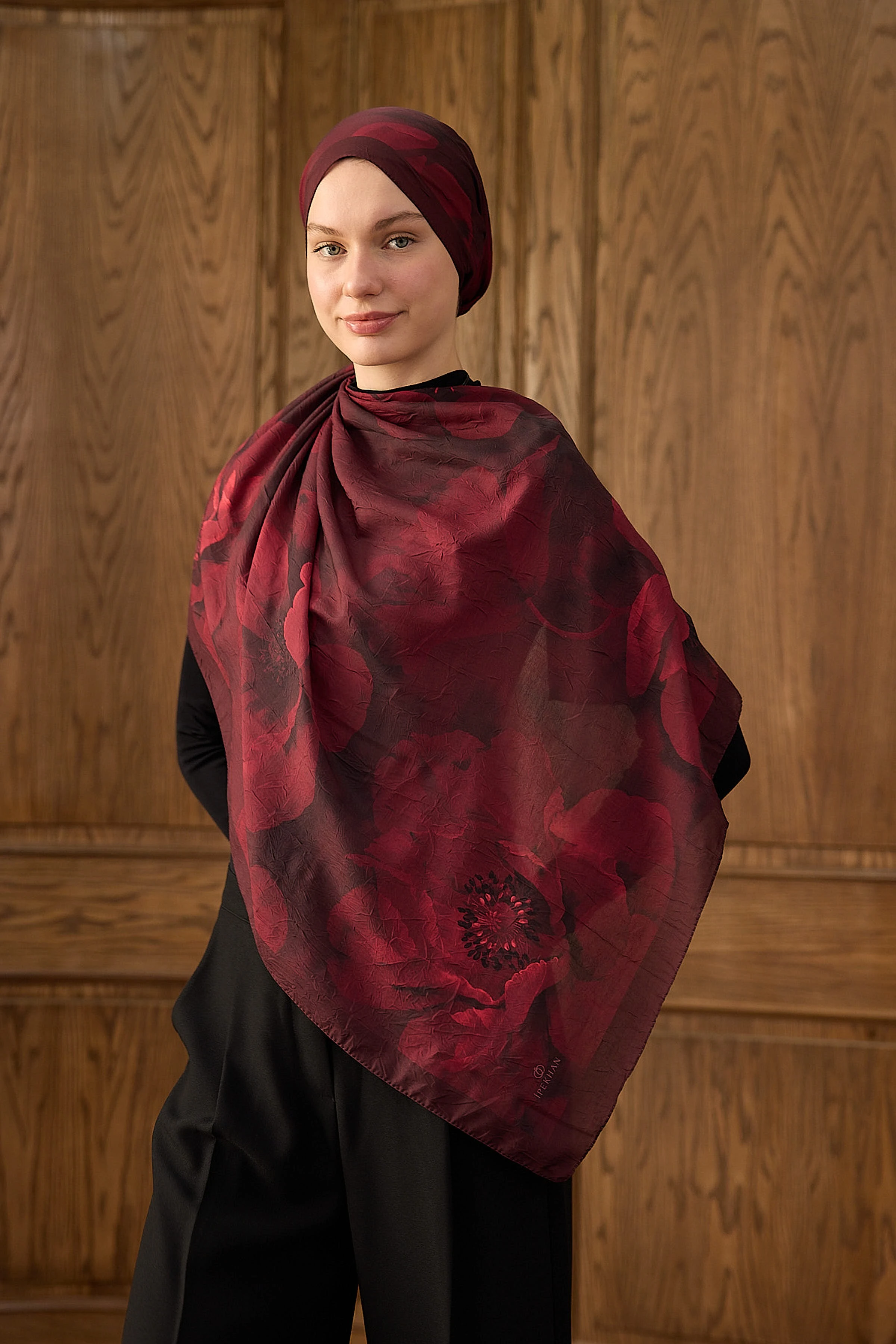 Bambu Kraş Şal 7014 - Bordo