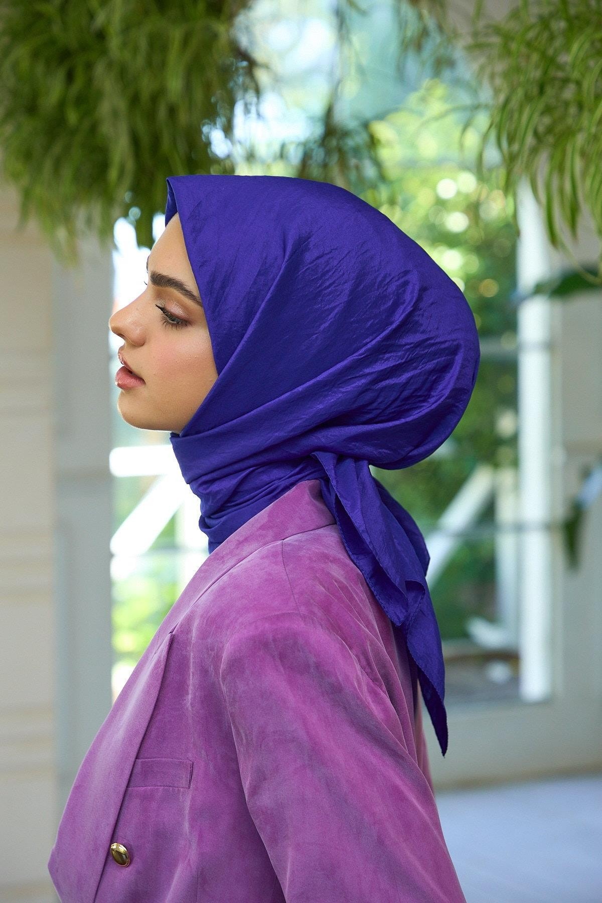 Düz Desen Vual Eşarp Parlament Vual İpek Eşarp - 10100-14