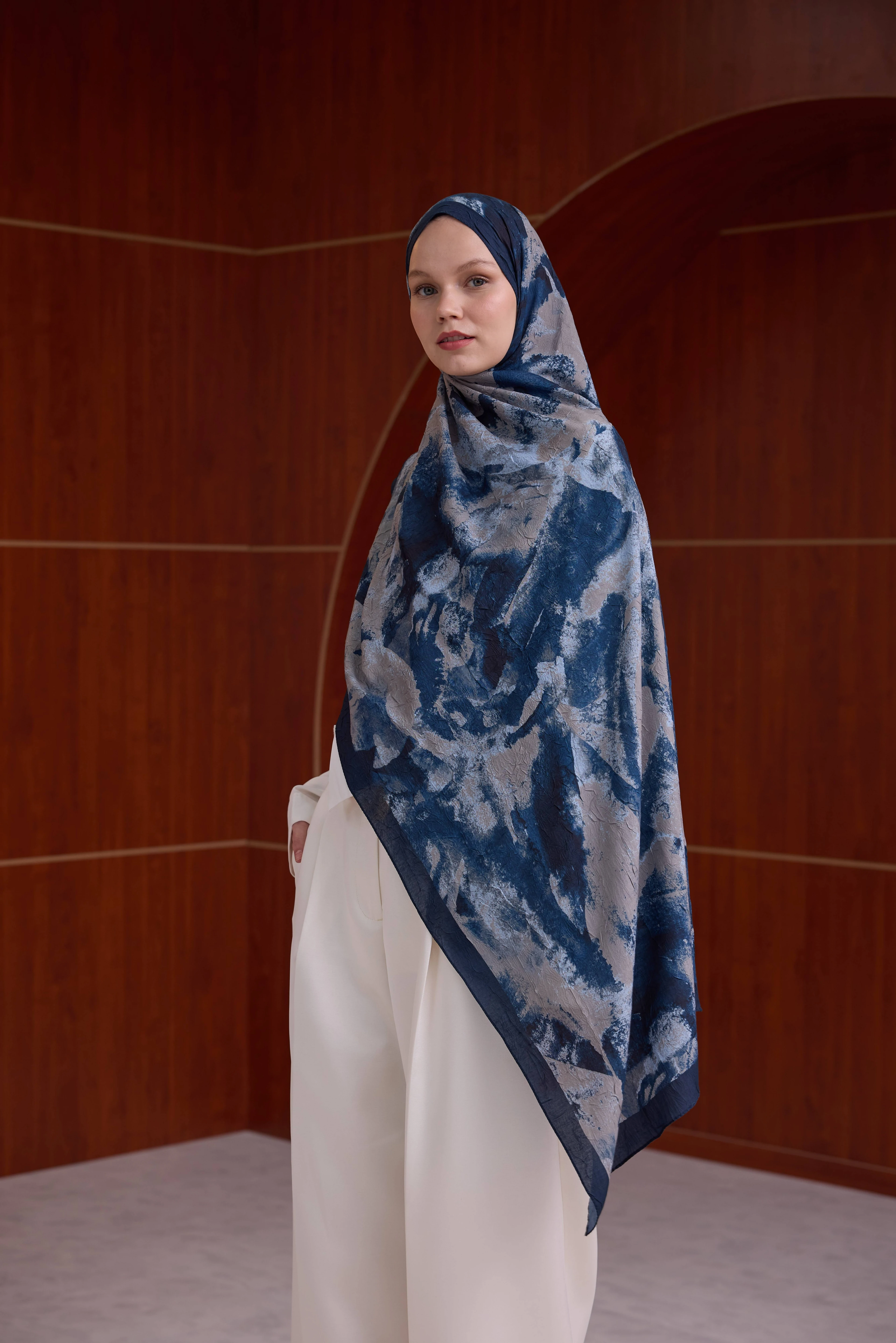 Bambu Kraş Şal 7020 - Lacivert