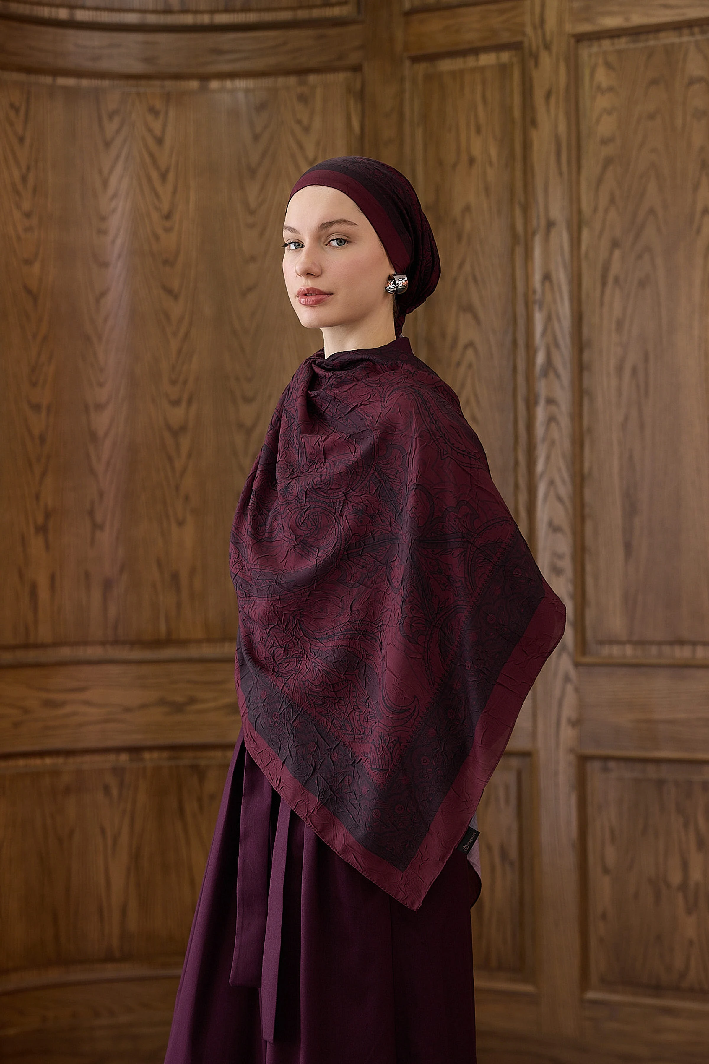 Bambu Kraş Şal 7008 - Bordo