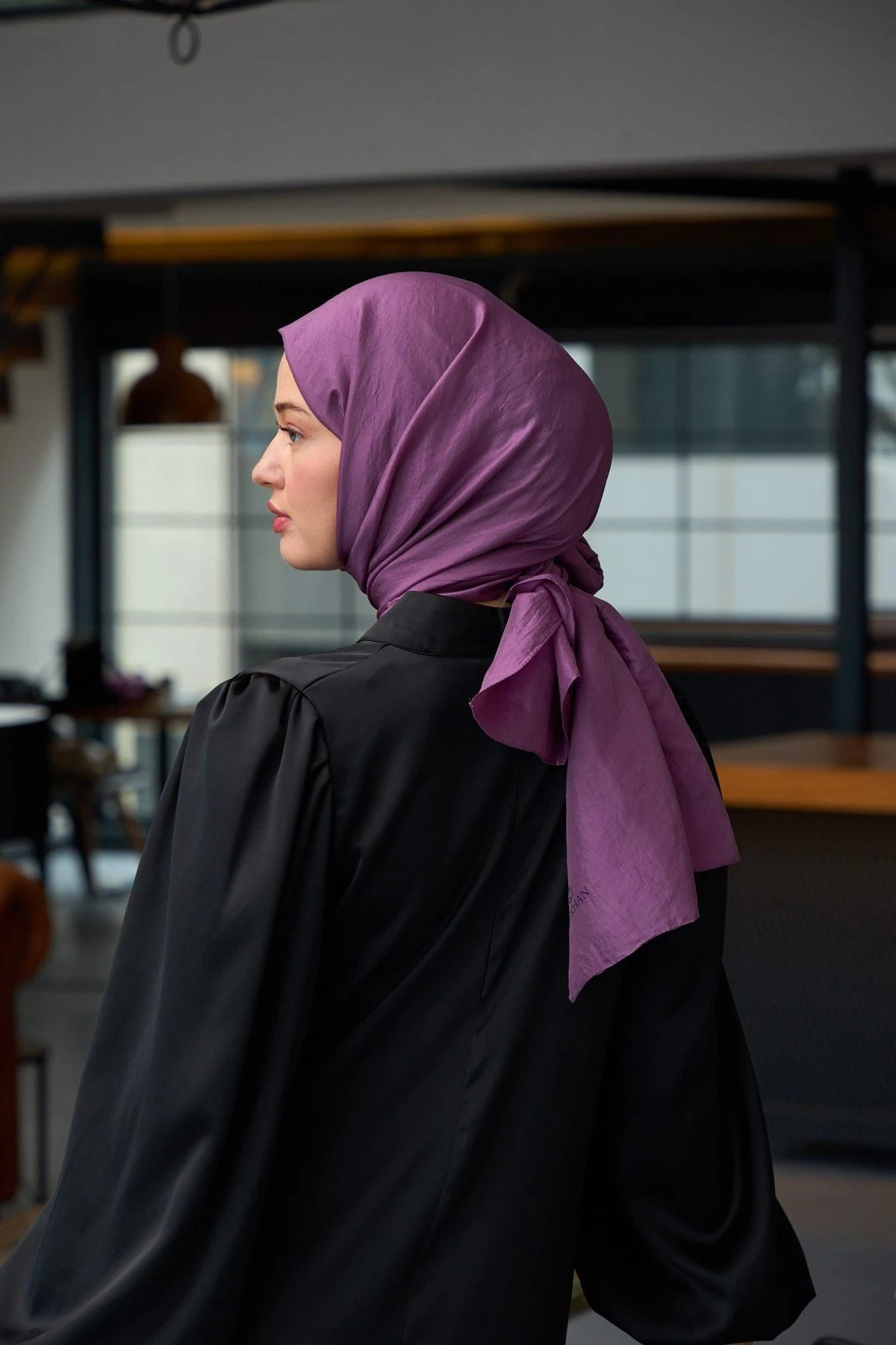 Düz Desen Vual Şal Orkide Vual İpek Şal - 9800-43