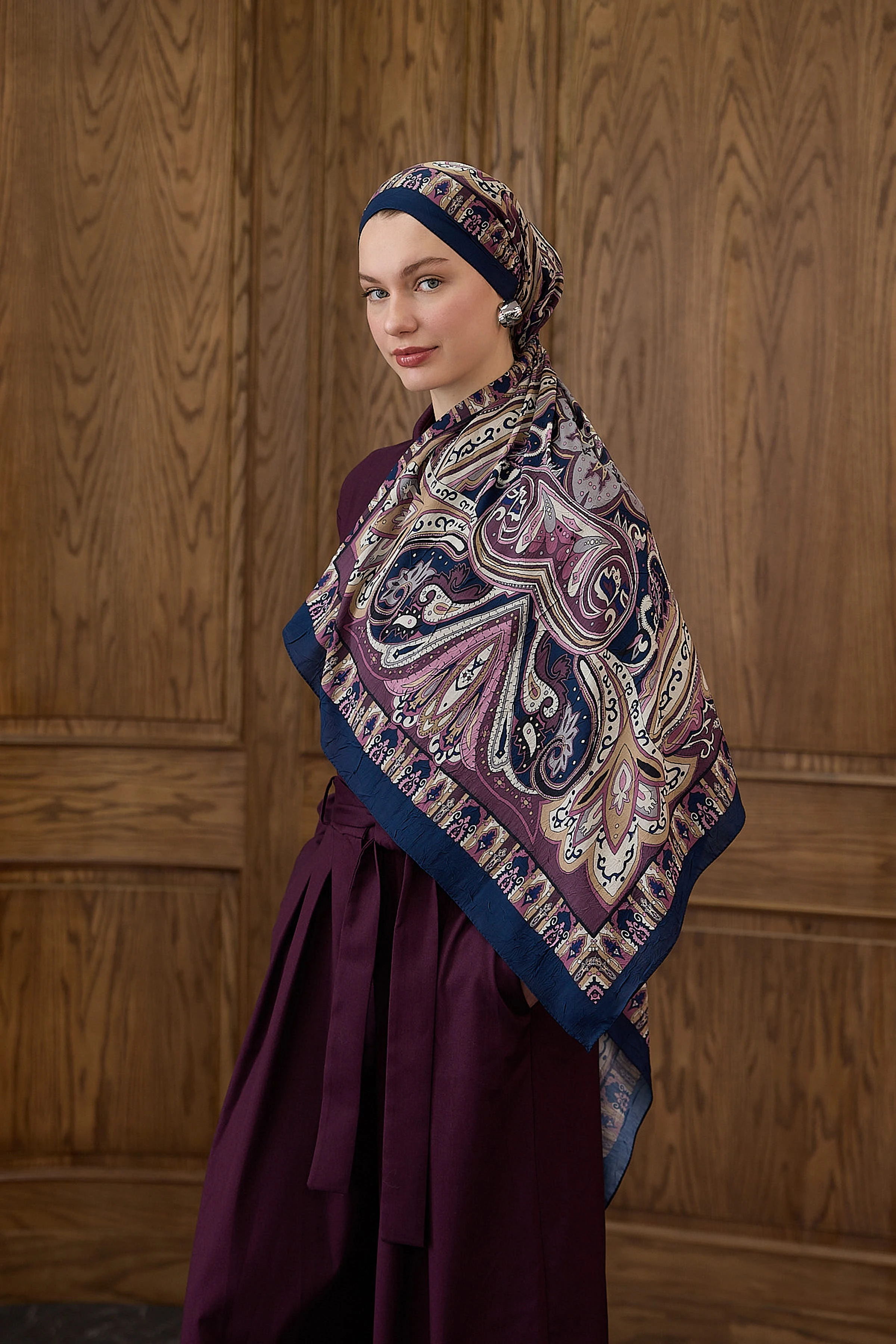 Bambu Kraş Şal 7002 - Gül Kurusu