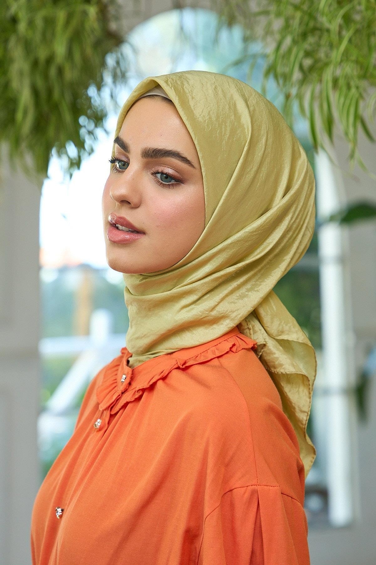 Düz Desen Vual Eşarp Keten Vual İpek Eşarp - 10100-02