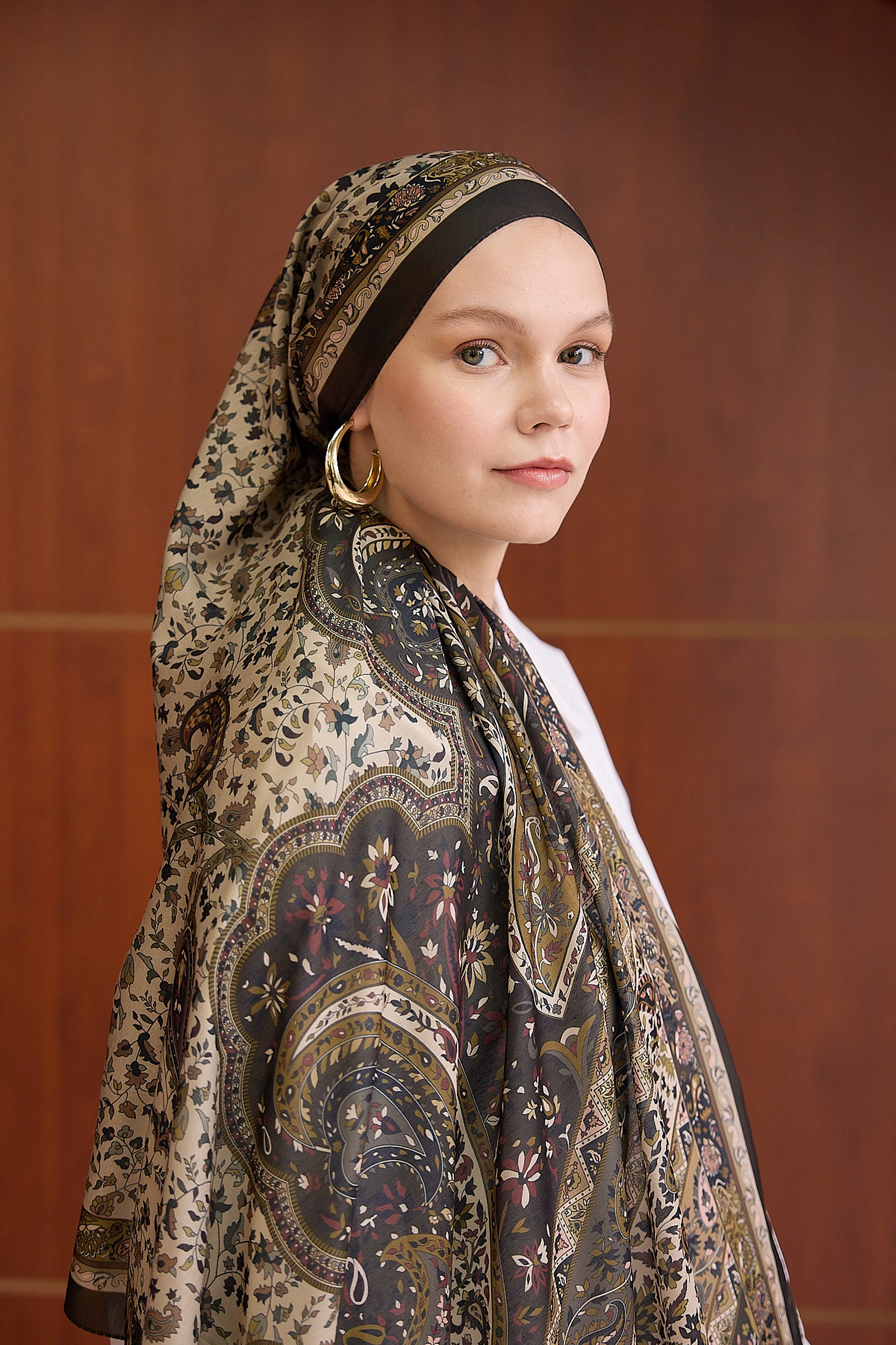 Winter Bloom Soft Şal 3070 - Acı Kahve