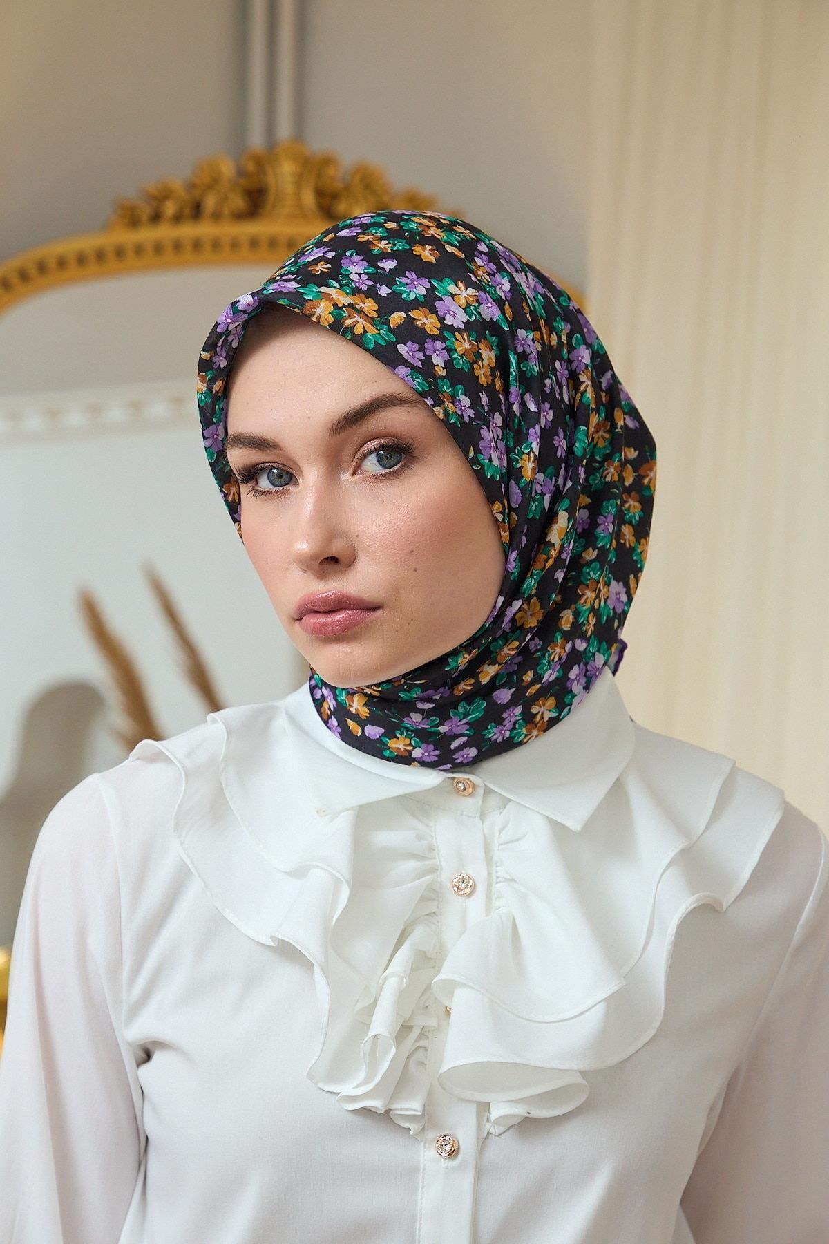 Yaz Işıltısı Koleksiyonu Soft Eşarp Menekşe Siyah 1191-11