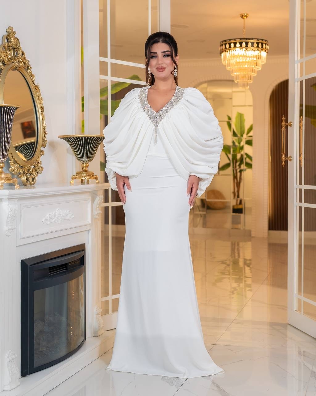 Verda Tasarım Abiye - Beyaz