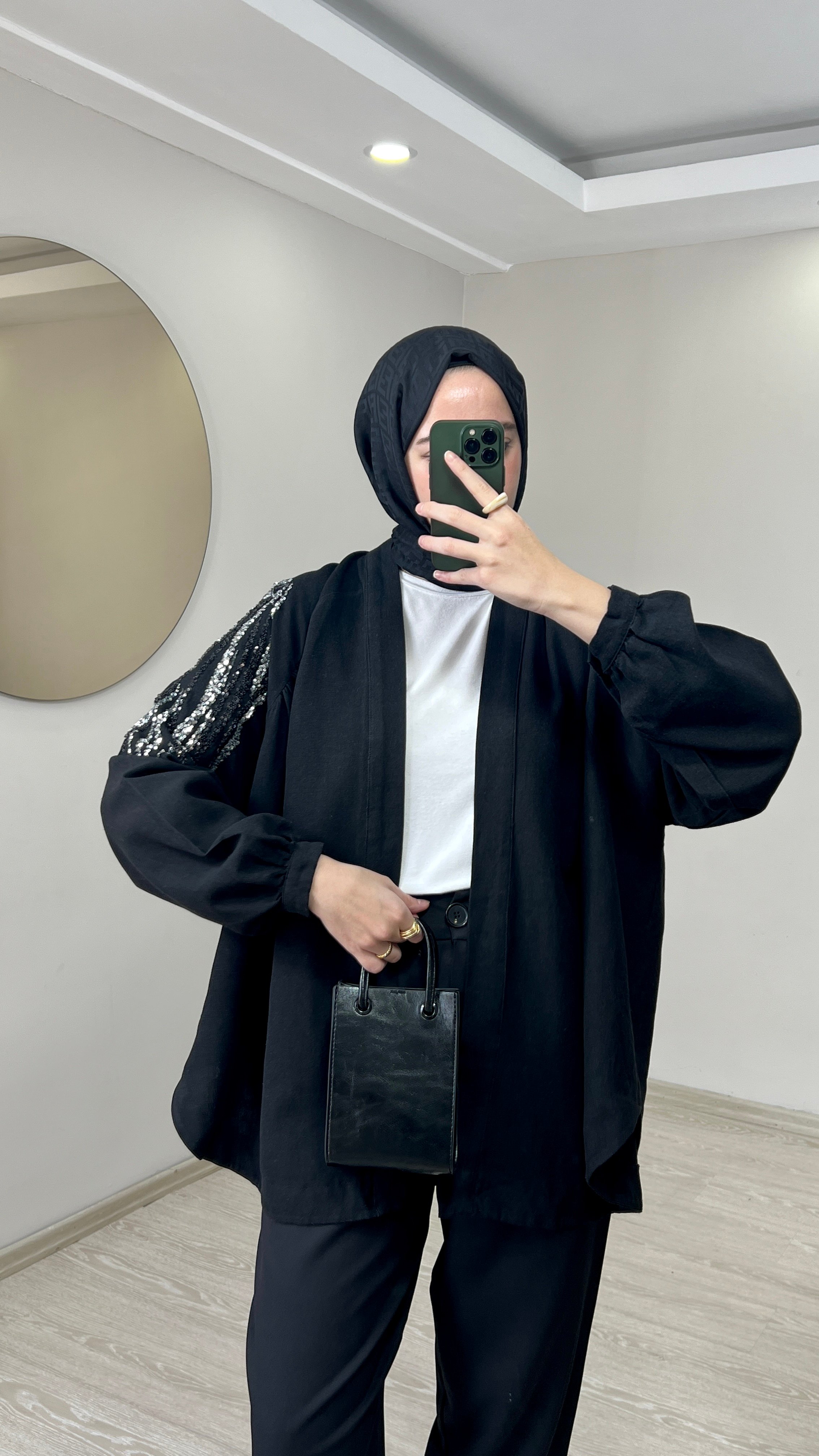 Pullu Keten Kimono