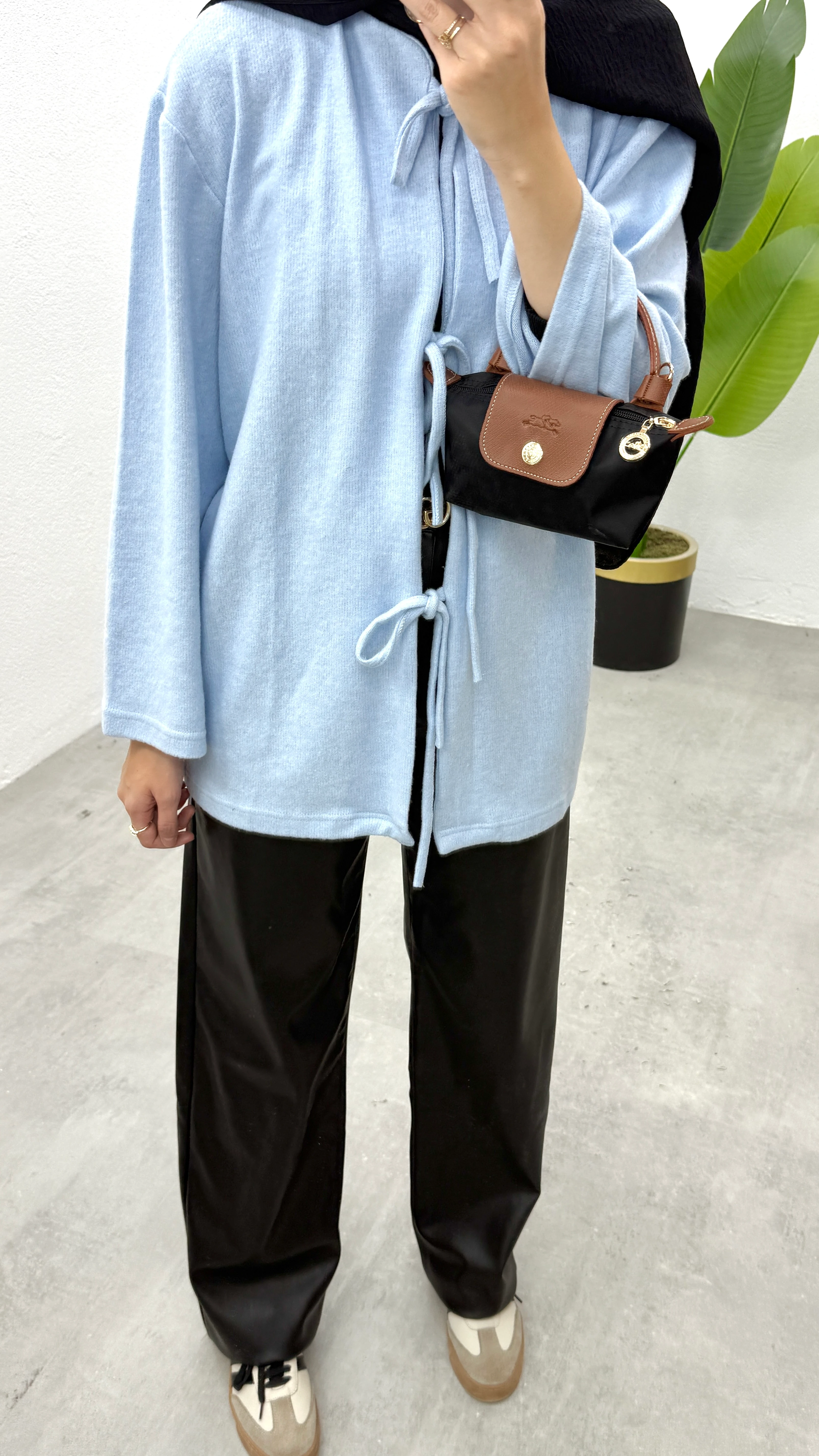 Bağlamalı Yumy Hırka - Mavi