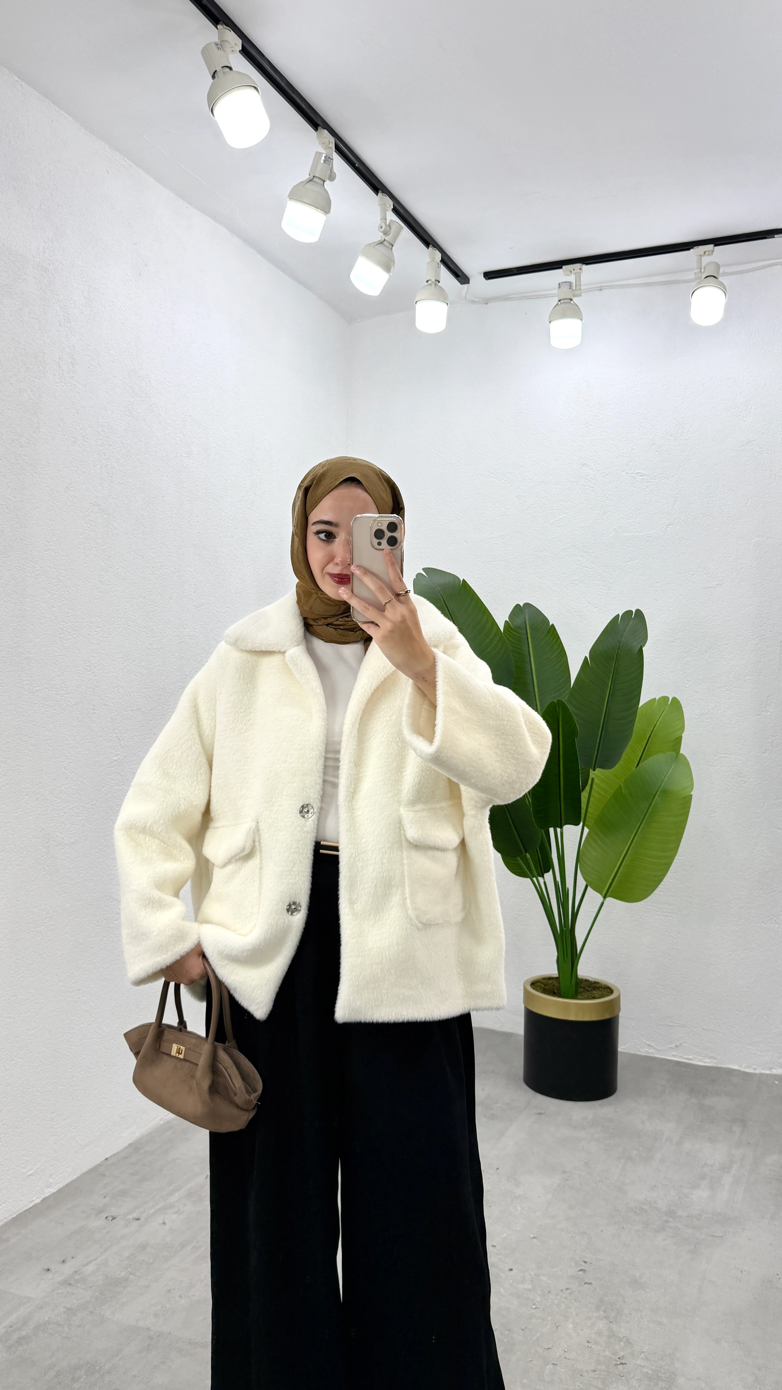 Roma Premium Kürk - Beyaz